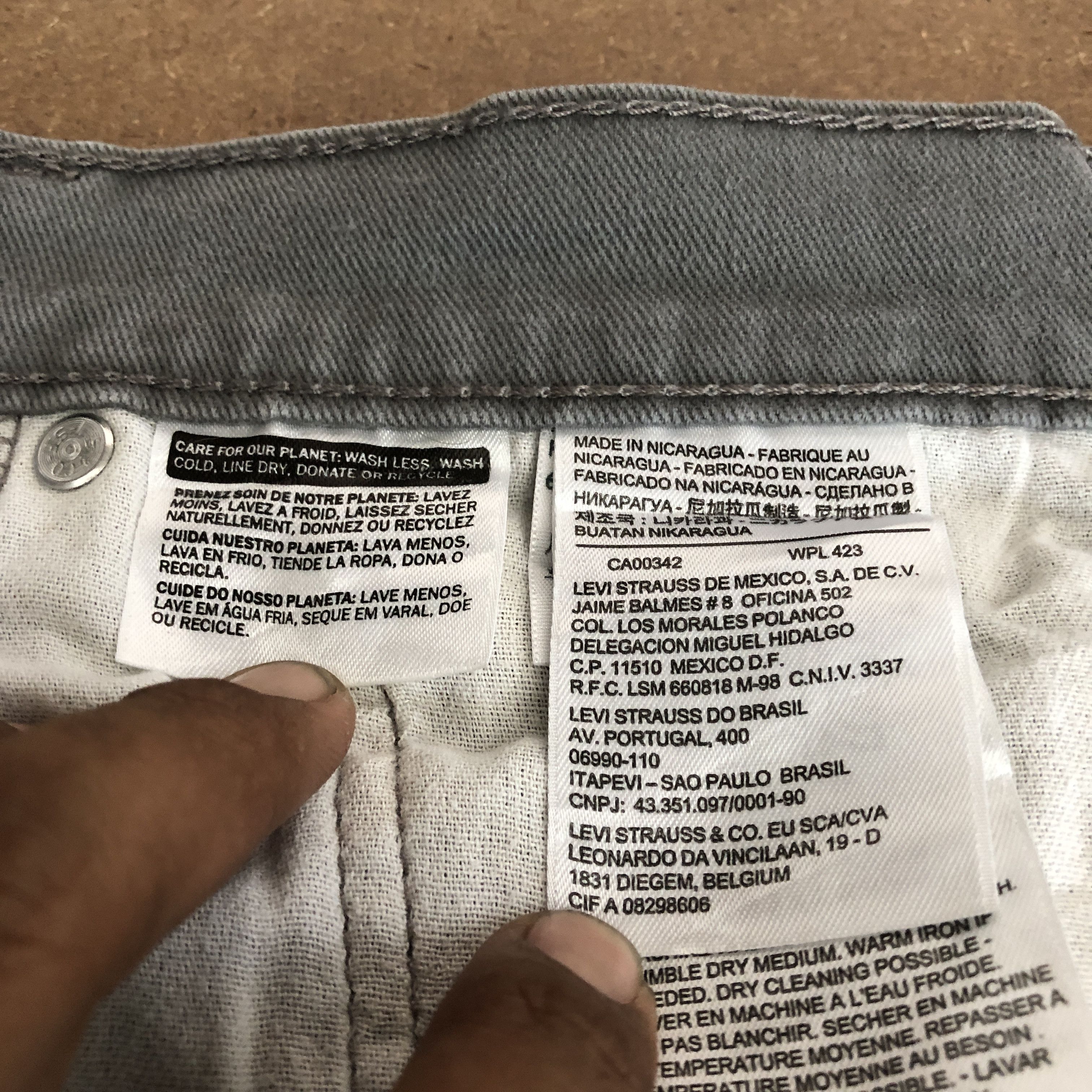 Levi's Vintage Levis Dirty Jeans Levi's Ash Gray Black Denim Pants Size US 34 / EU 50 - 10 Thumbnail