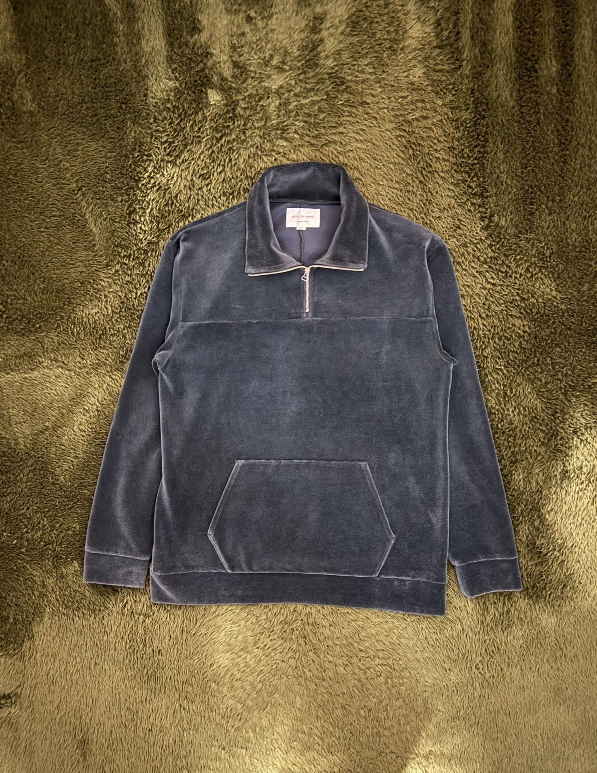 [2] Still By Hand Corduroy Panel Quarter Zip Made in Japan