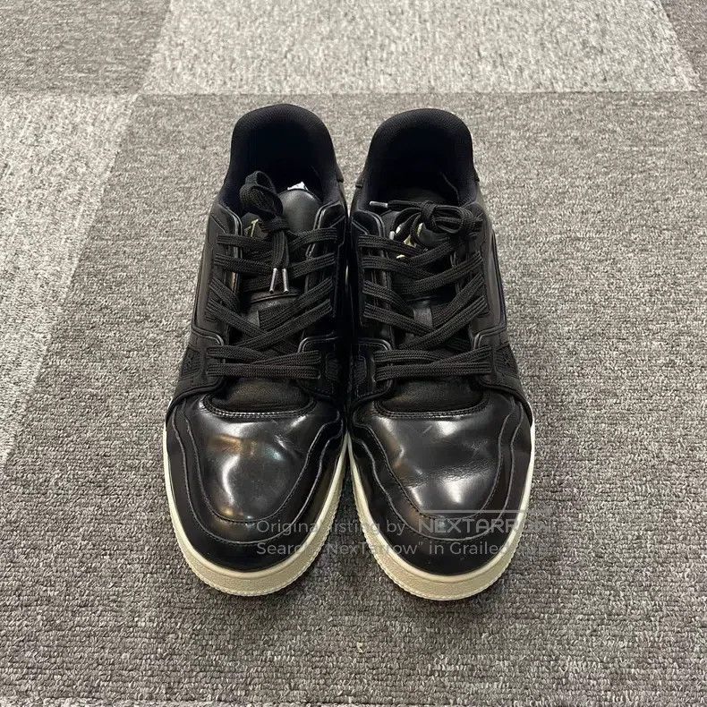 Louis Vuitton Louis Vuitton Black Trainer Leather Board shoes Size US 6 / EU 39 - 1 Thumbnail