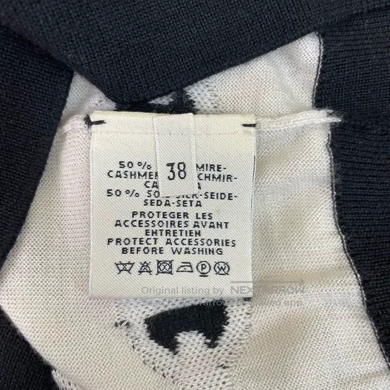 Hermes Hermes Black and White Chain Side-Button Sweater Size XS / US 0-2 / IT 36-38 - 6 Thumbnail