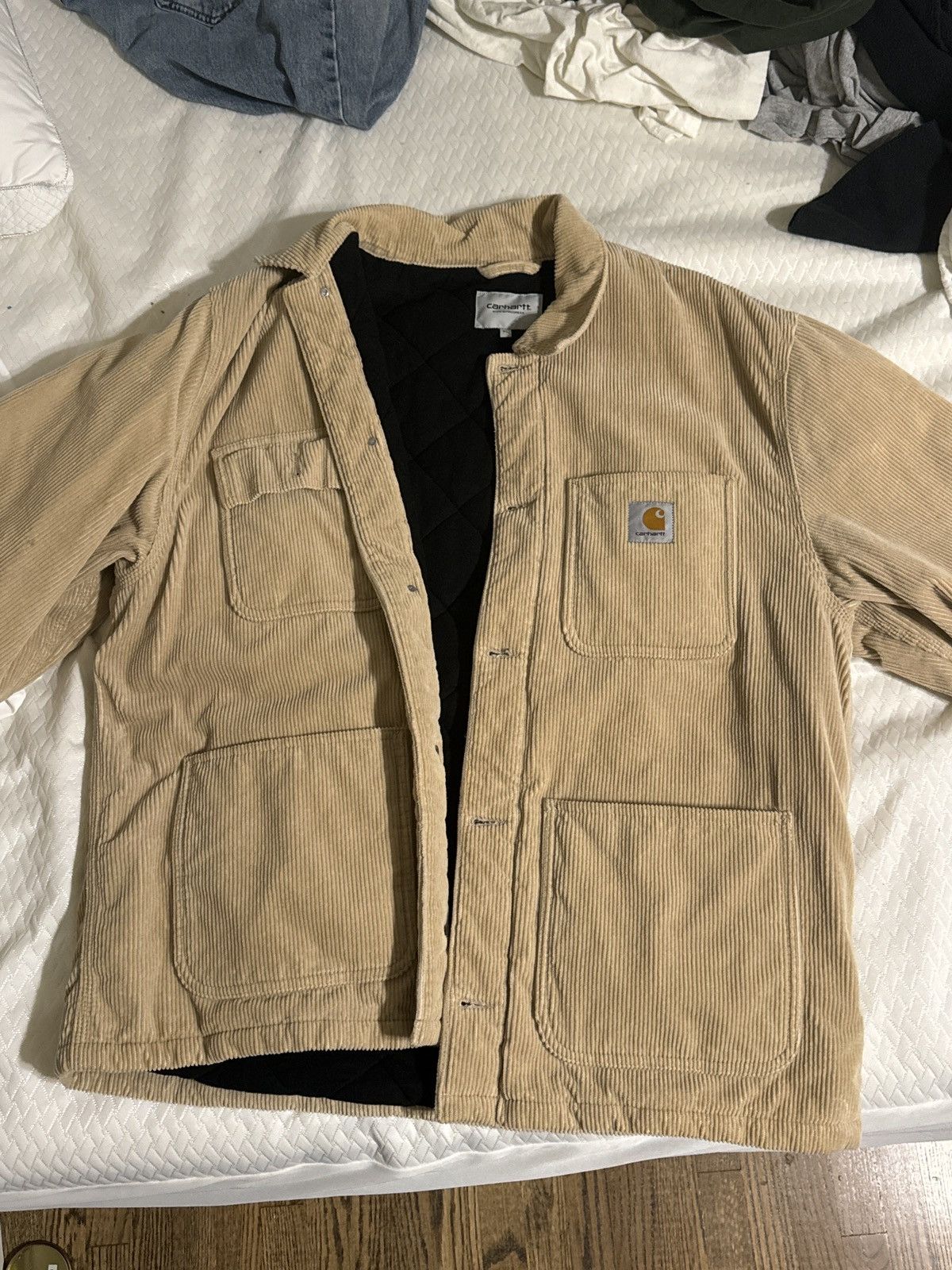 image of Carhartt Wip Corduroy Detroit Jacket in Beige, Men's (Size XL)