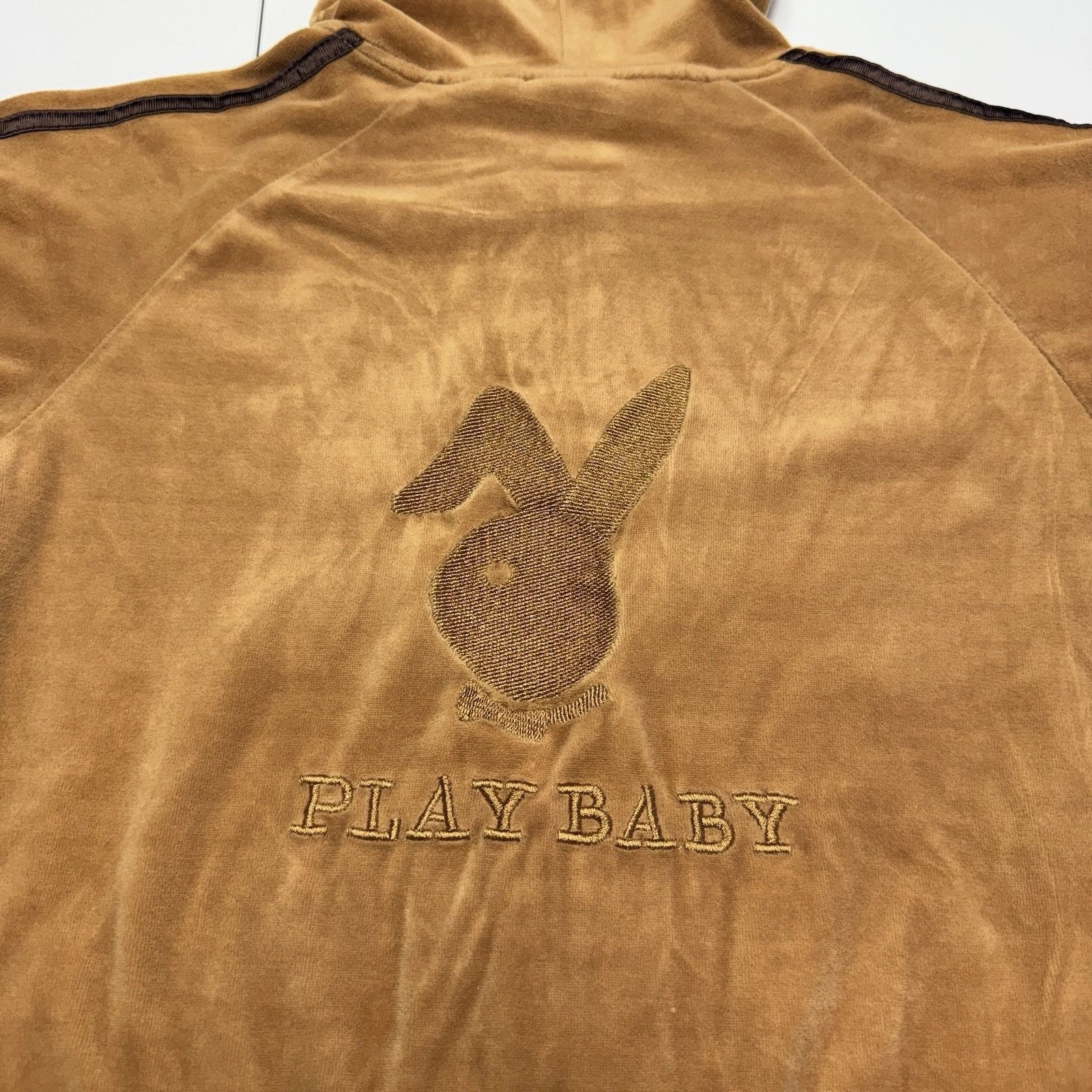 Vintage Playbaby Velour Sweatshirt Womens Small 17.5x21 Brown S & P Size S / US 4 / IT 40 - 8 Thumbnail