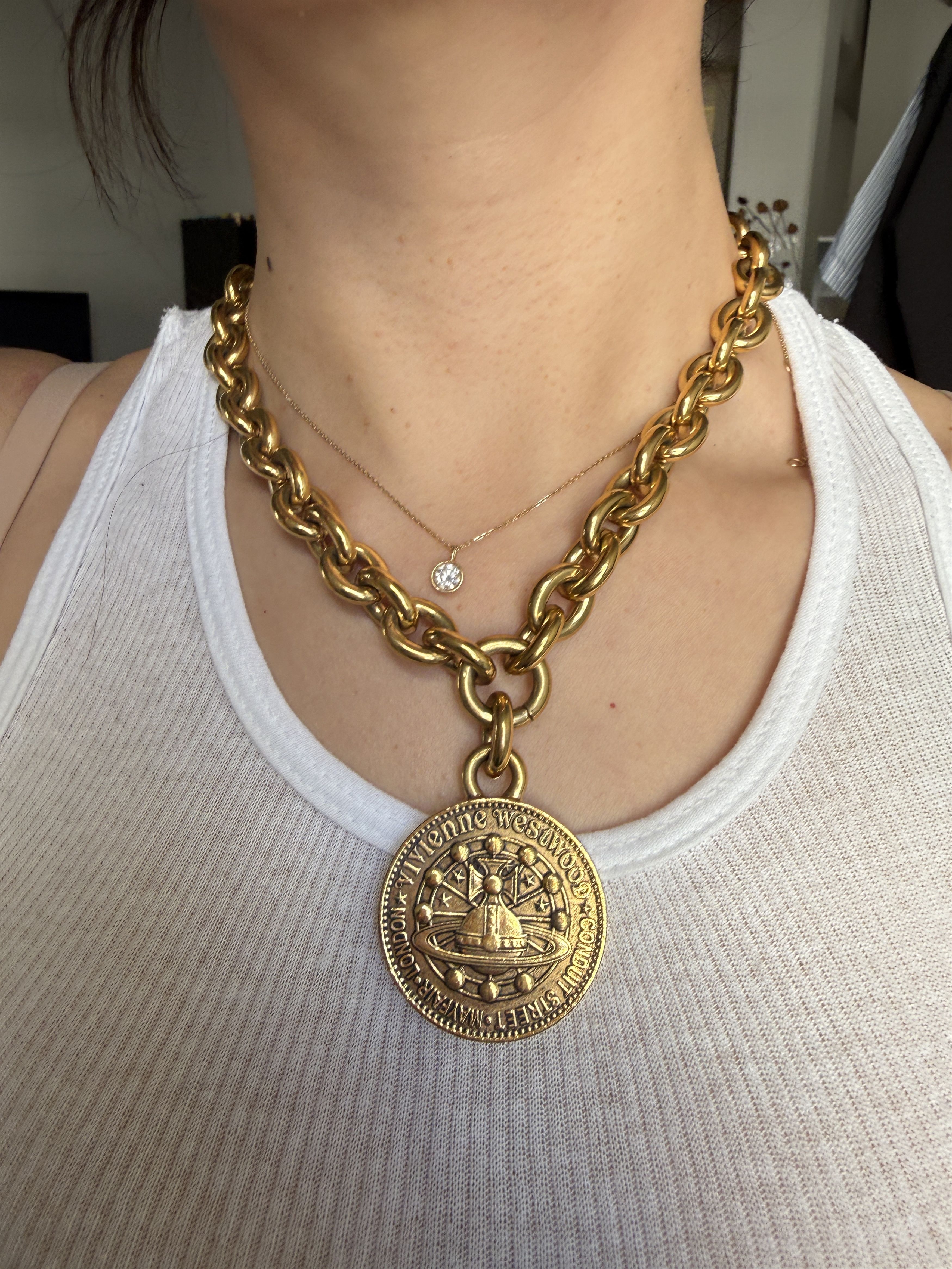 Vivienne Westwood Huge Double Sided Charm Necklace Broken Size ONE SIZE - 1 Thumbnail