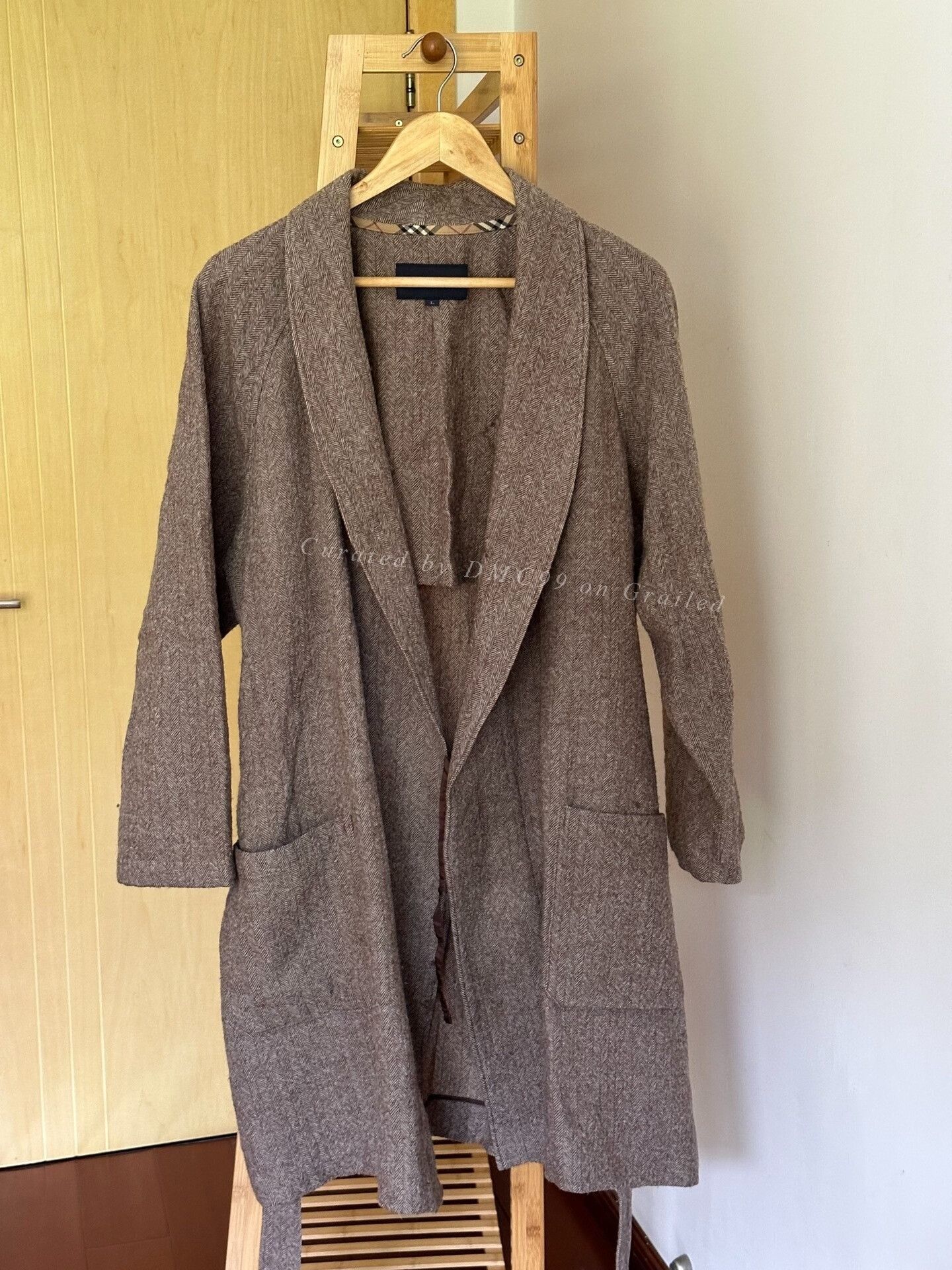 Burberry Burberry Vintage Houndstooth Coat Size L / US 10 / IT 46 - 1 Thumbnail