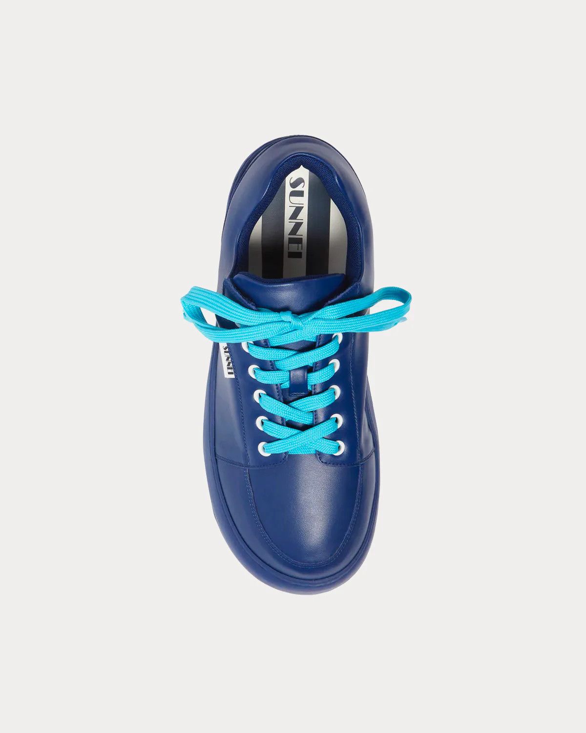 Sunnei o1mle0925 Unisex Dreamy Leather Shoes in Blue Size US 5.5 / EU 38 - 2 Thumbnail