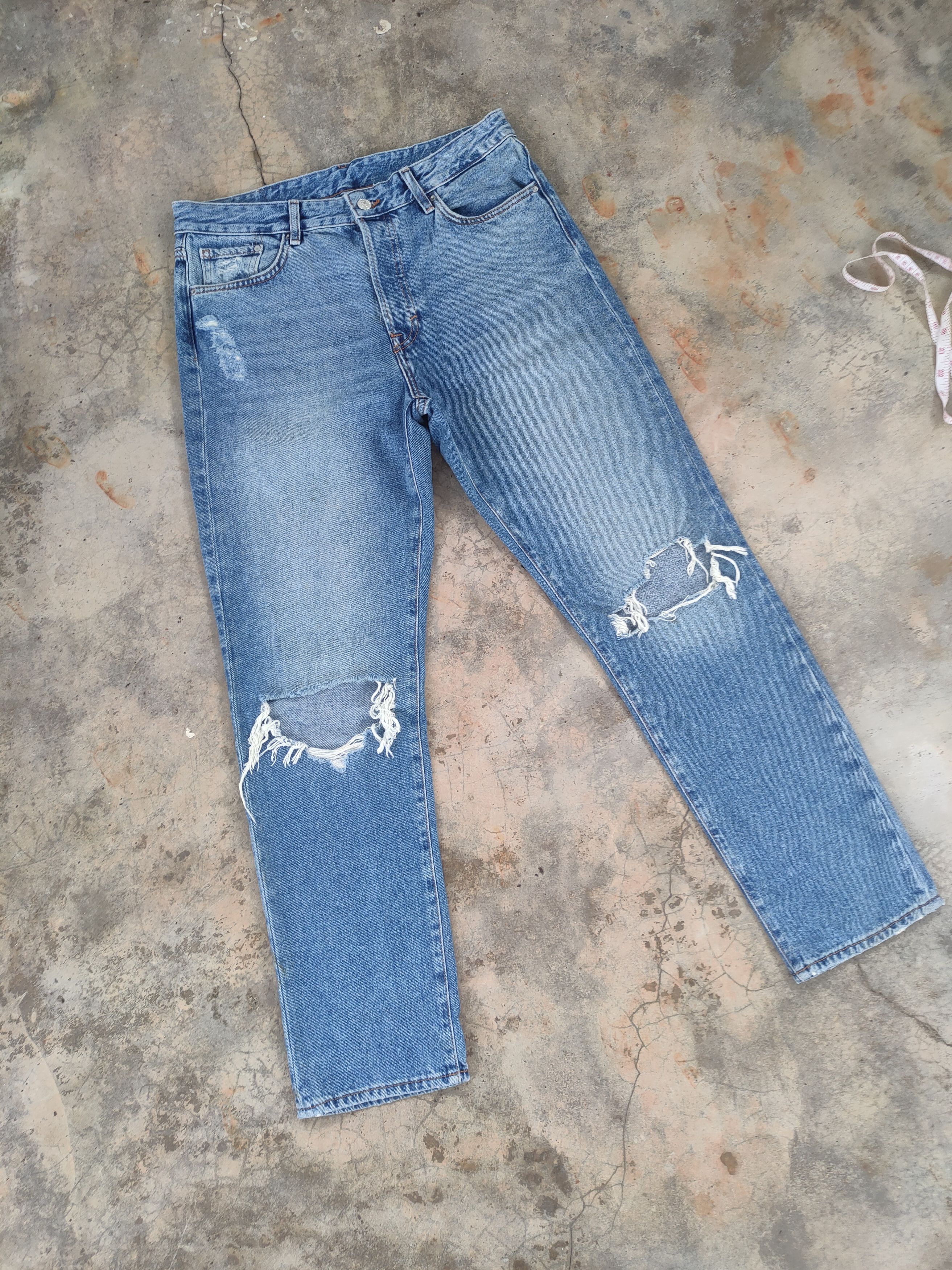 Japanese Brand W32 VINTAGE DENIM DISTRESSED FADED JEANS PANTS Size US 32 / EU 48 - 3 Thumbnail