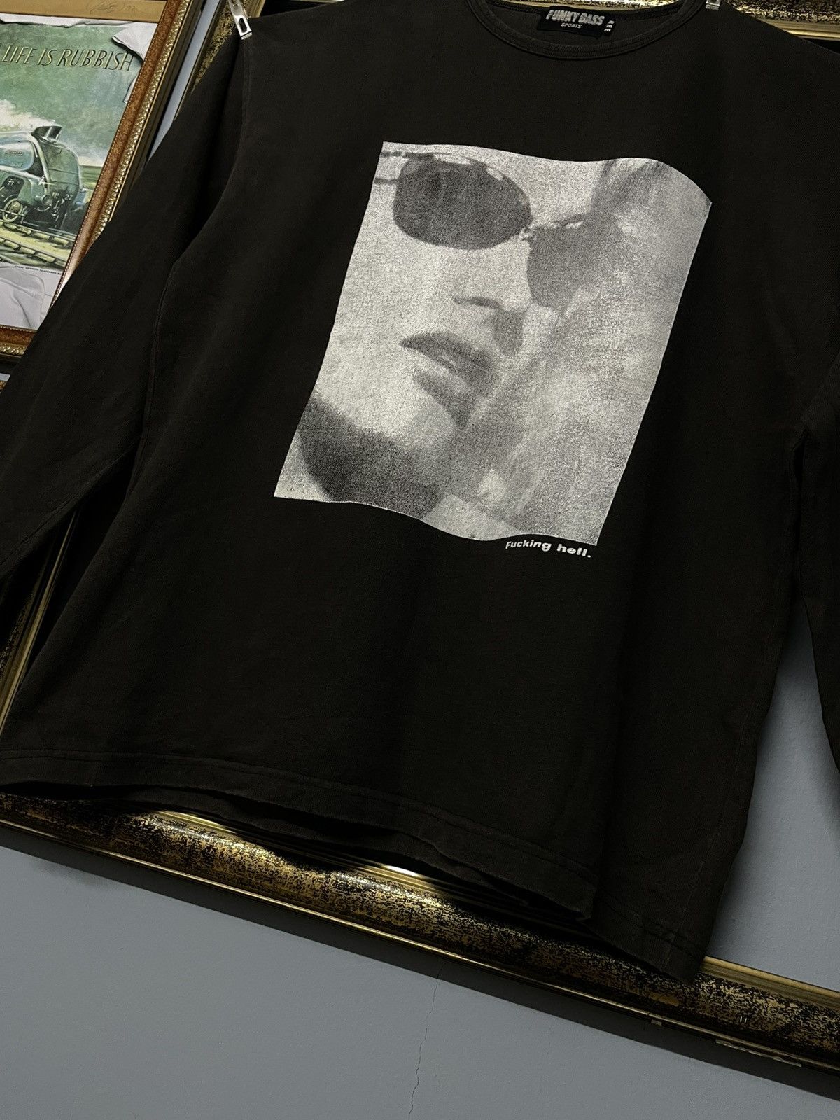 Designer × Japanese Brand × Vintage Vintage 1990s Designer Funky Bass ‘Fucking Hell’ Photo Tee Size US M / EU 48-50 / 2 - 3 Thumbnail