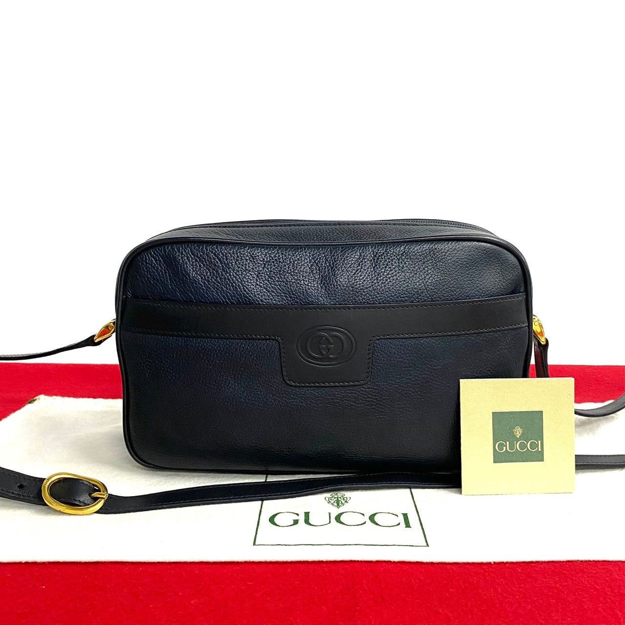 Gucci Gucci Shoulder Bag Navy Leather Size ONE SIZE - 1 Thumbnail