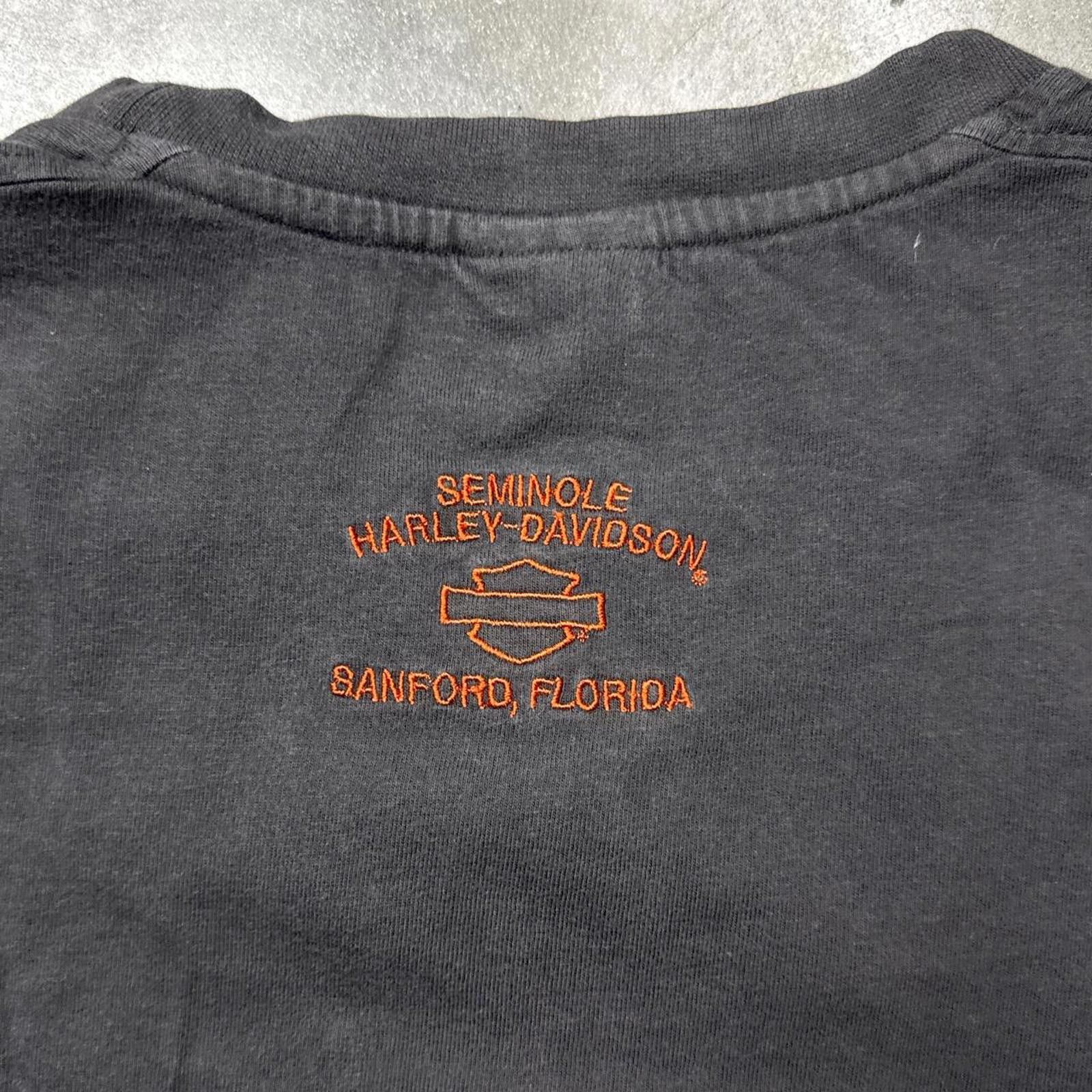 Harley Davidson Harley Davidson Brown Distressed Florida Y2k T-Shirt Size L / US 10 / IT 46 - 4 Thumbnail