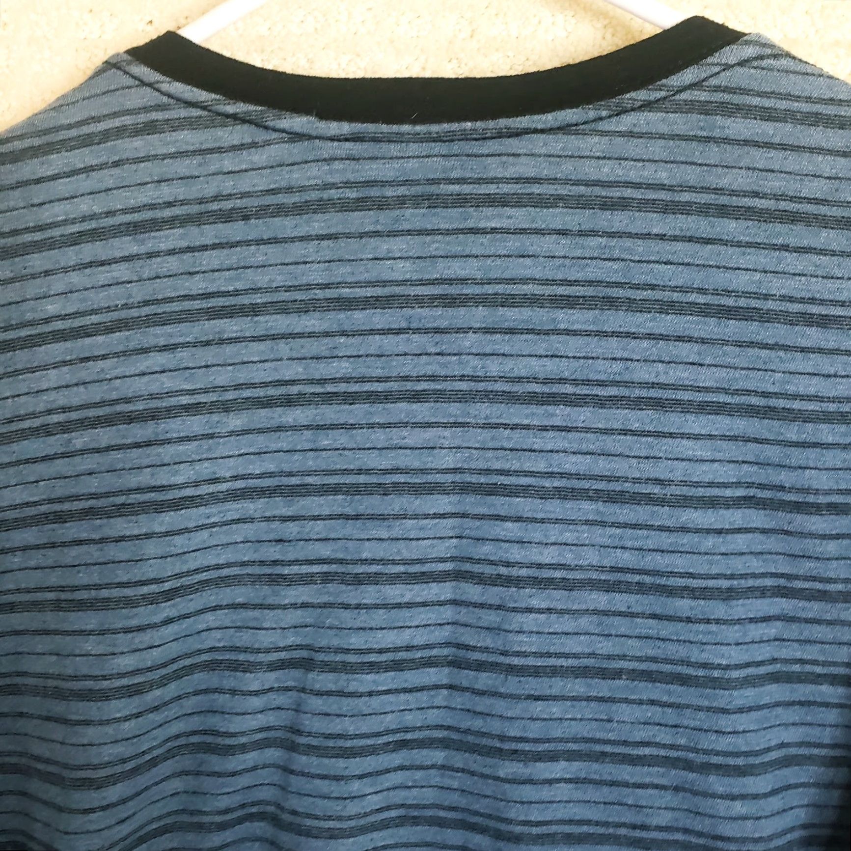 Marcs Men's Marc Anthony Blue Striped Long Sleeve Crew Neck Shirt XXL Size US XXL / EU 58 / 5 - 6 Thumbnail