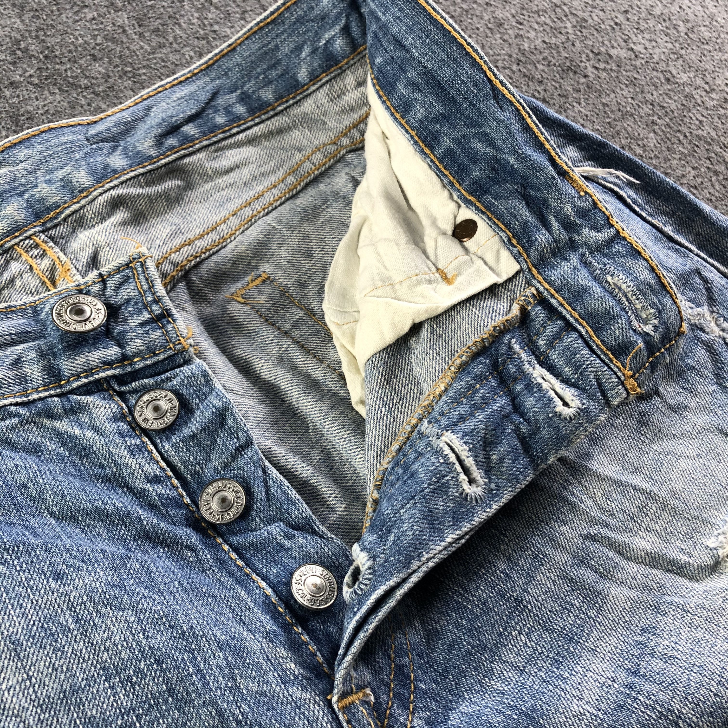 Levi's 90s Vintage Blue Wash Levis 501 Jeans-J3572 Size 31" - 8 Thumbnail