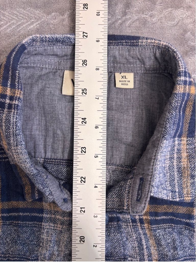 Vans Boy's Vans Flannel Shirt XL Blue Gray Plaid Size US XL / EU 56 / 4 - 5 Thumbnail