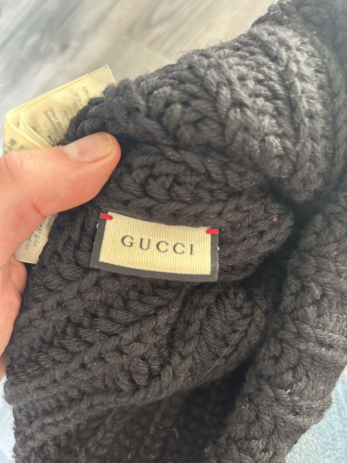 Gucci Black Logo Beanie Size ONE SIZE - 7 Thumbnail