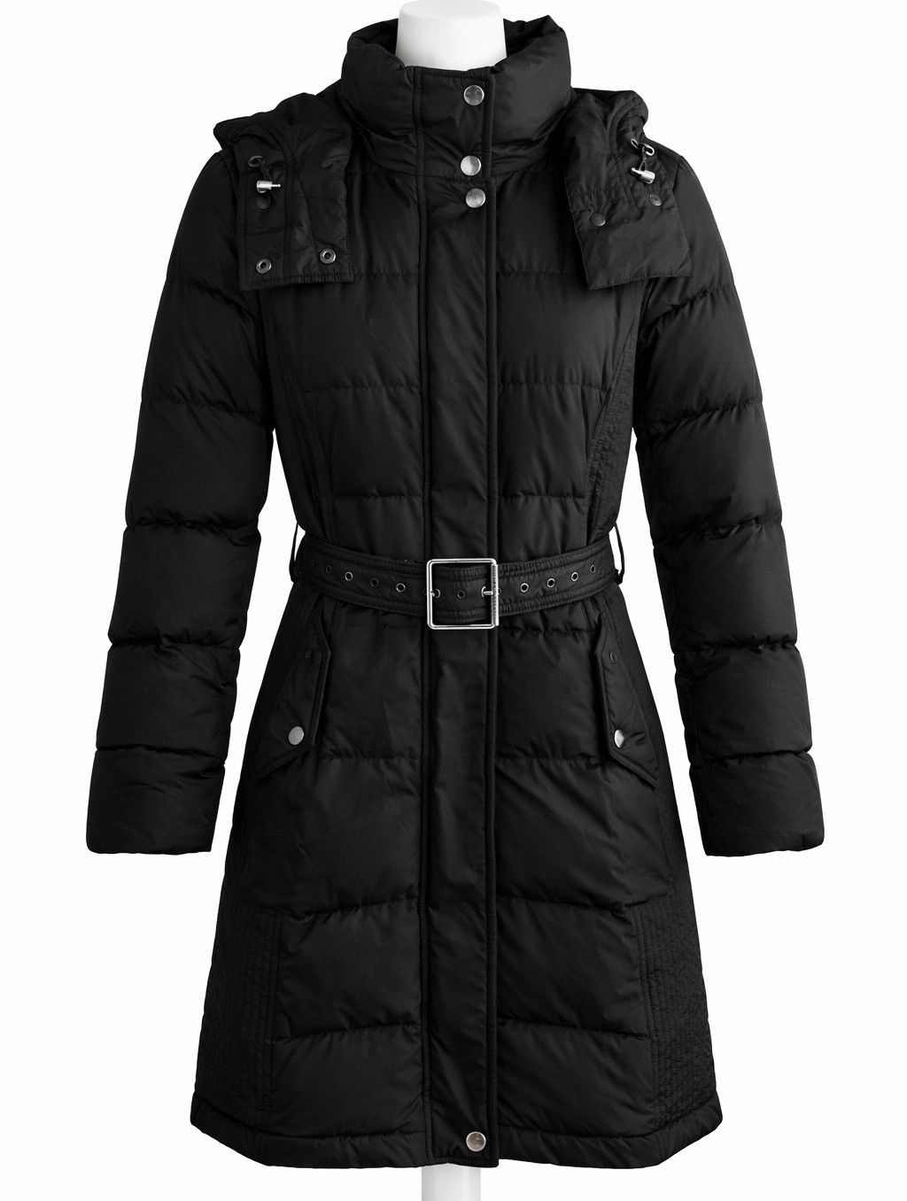 Burberry Burberry Black Belted Down Puffer Jacket w Hood S/P Size S / US 4 / IT 40 - 2 Thumbnail