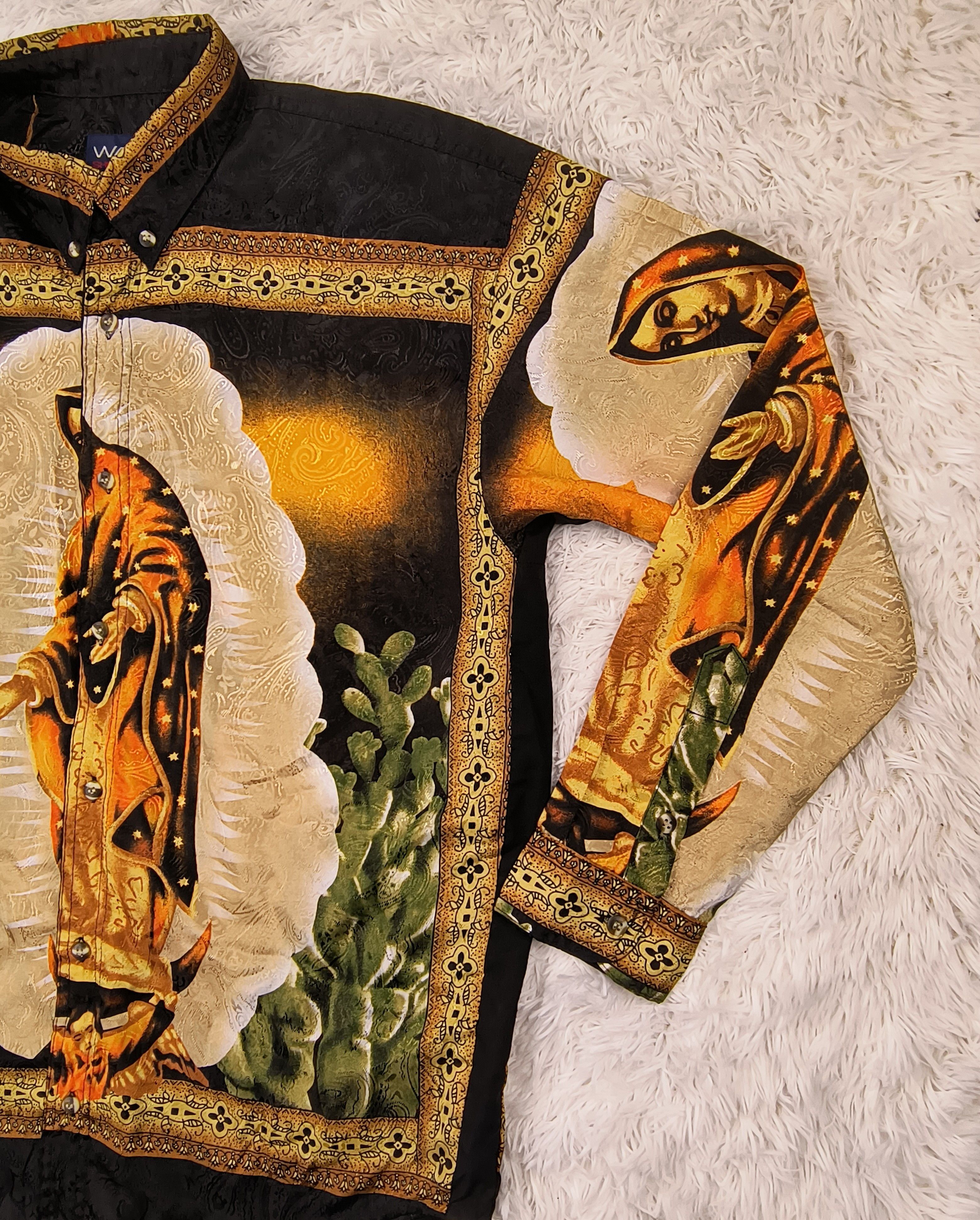 Mexican Threads Vintage virgin lady Guadalupe 90s button up LS shirt Size US L / EU 52-54 / 3 - 4 Thumbnail