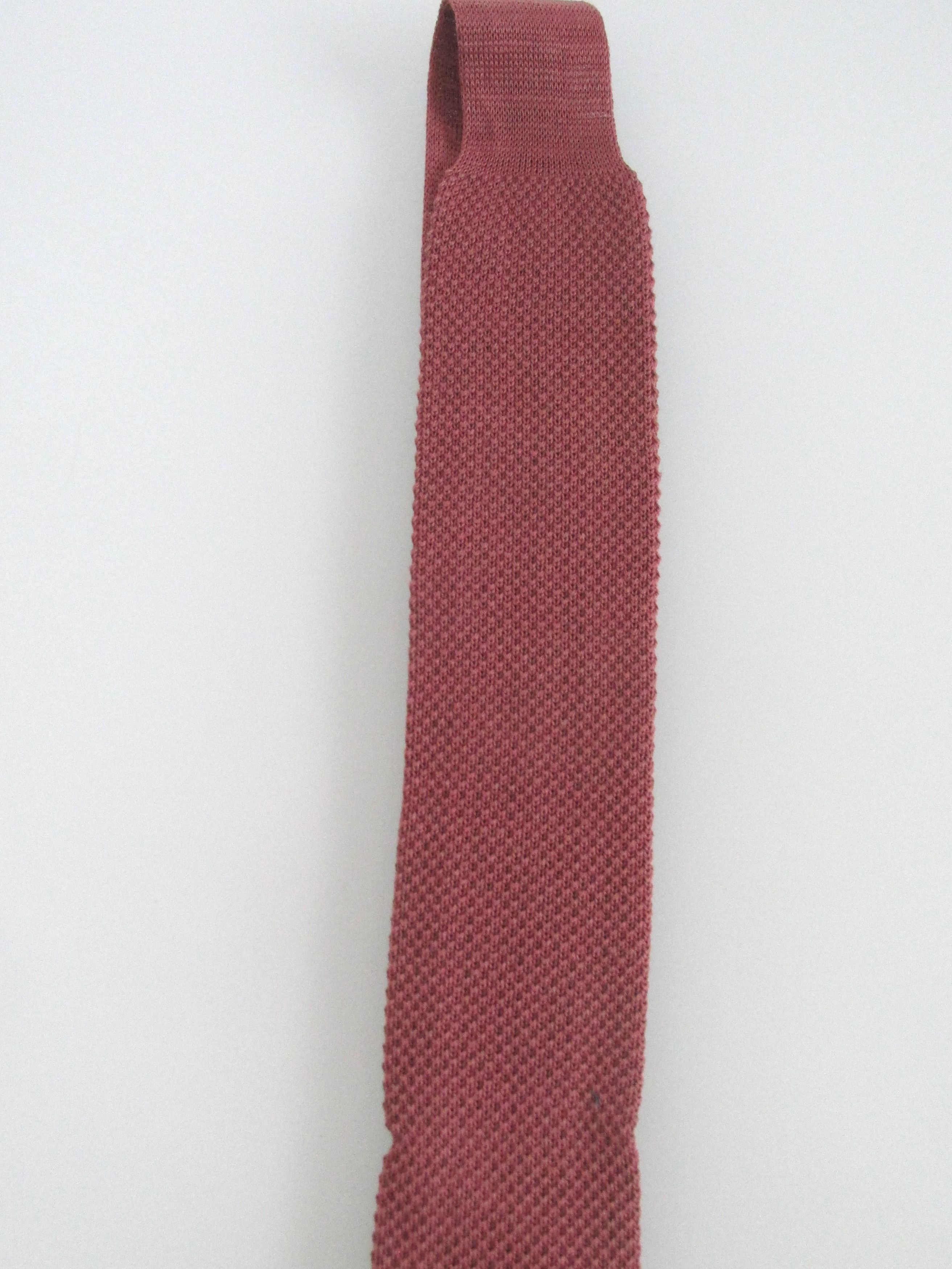 Stafford Stafford Flat/Square Bottom Vintage Men's Cotton Knit Tie Size ONE SIZE - 3 Thumbnail