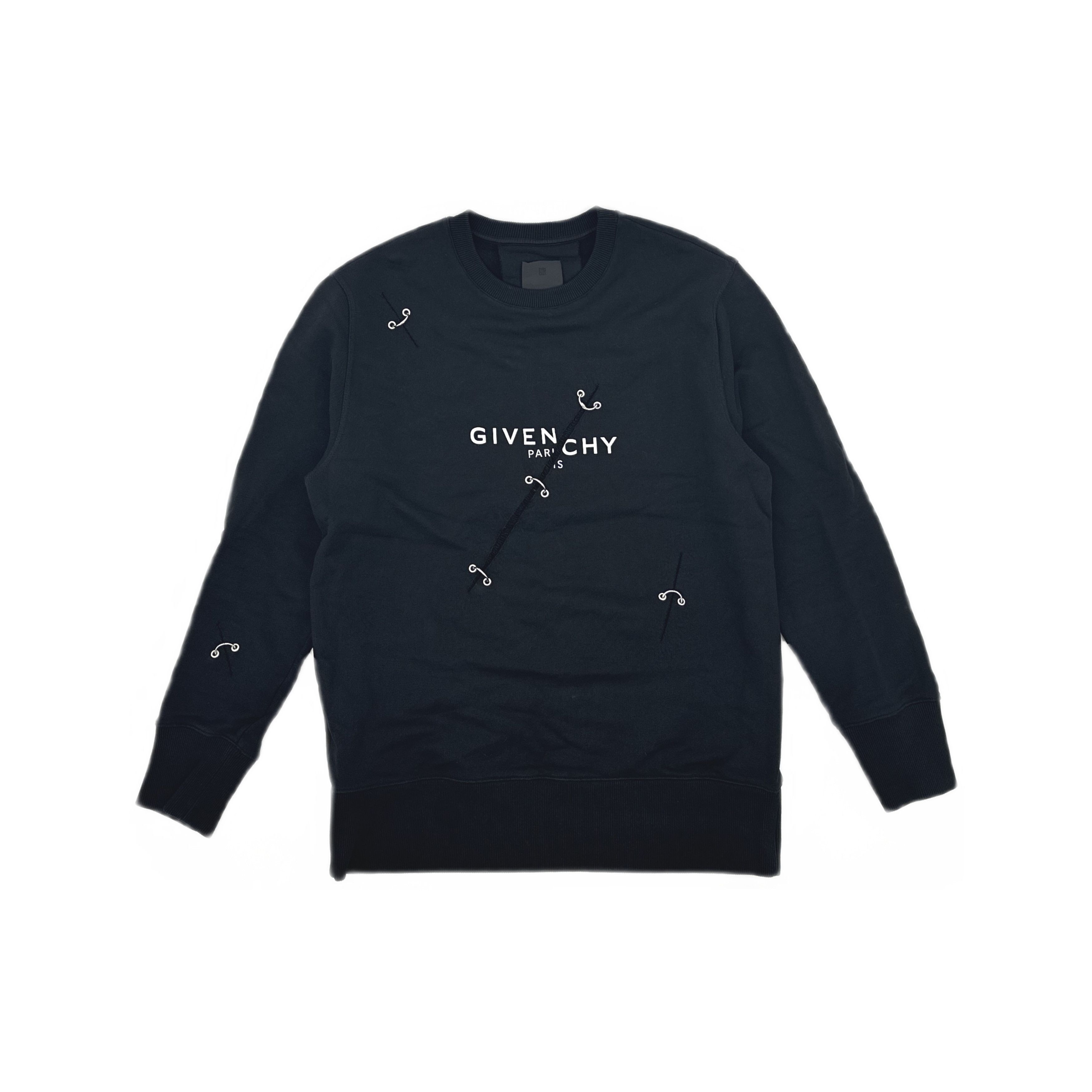 Givenchy Givenchy Metal Piercing Crewneck Sweatshirt Size L Size US L / EU 52-54 / 3 - 1 Thumbnail