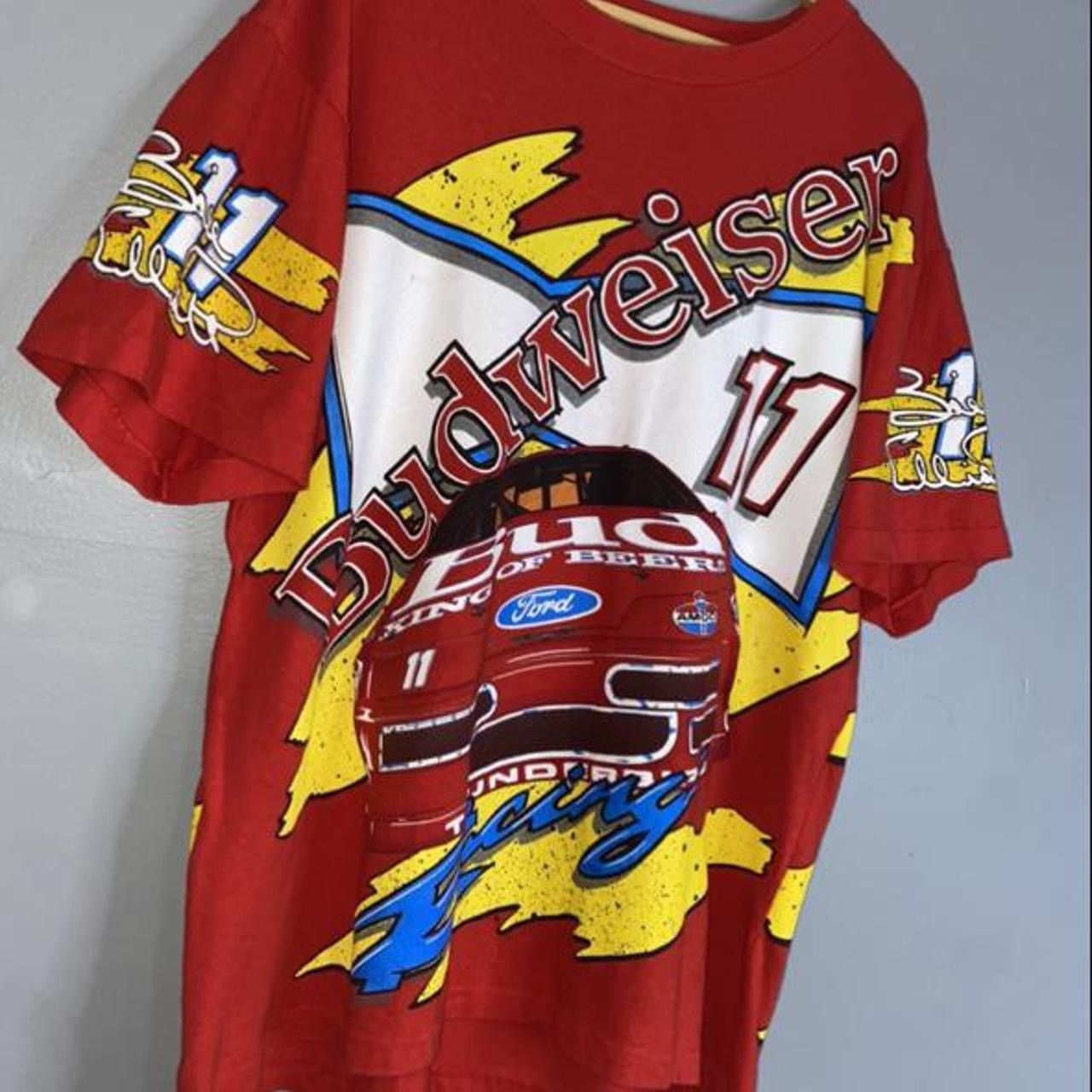 Vintage Vintage Bill Elliot Budweiser McDonalds 1993 nascar tee Size US XL / EU 56 / 4 - 3 Thumbnail