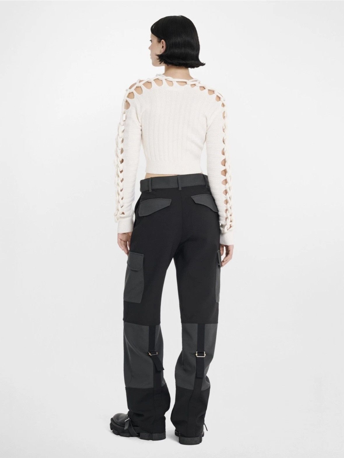 Dion Lee Dion Lee Merino Knit Finger Braid Crop Sweater XS Size XS / US 0-2 / IT 36-38 - 4 Thumbnail