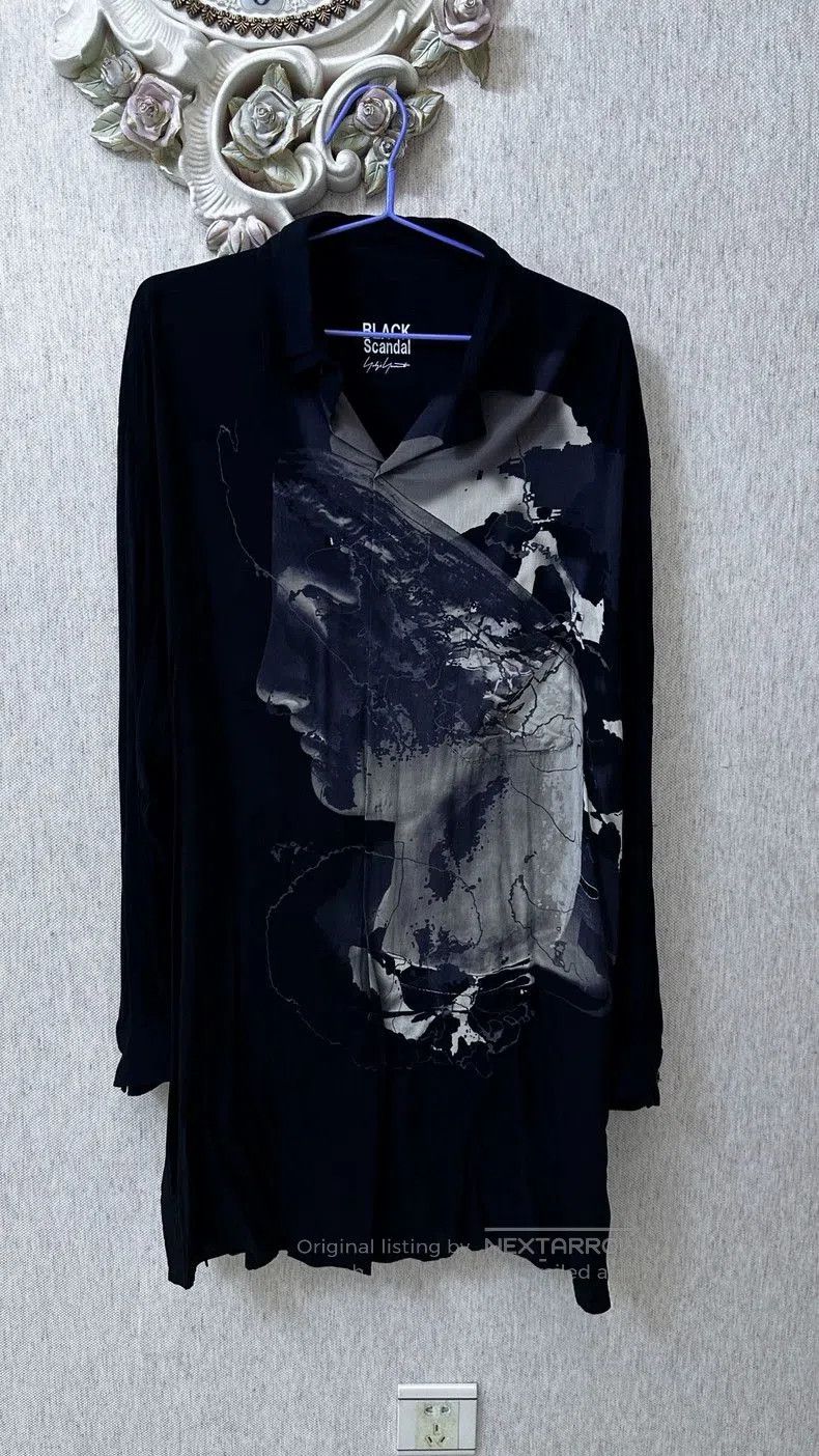 Yohji Yamamoto Yohji Yamamoto 23SS Portrait Print Silk Shirt. Size US M / EU 48-50 / 2 - 1 Thumbnail