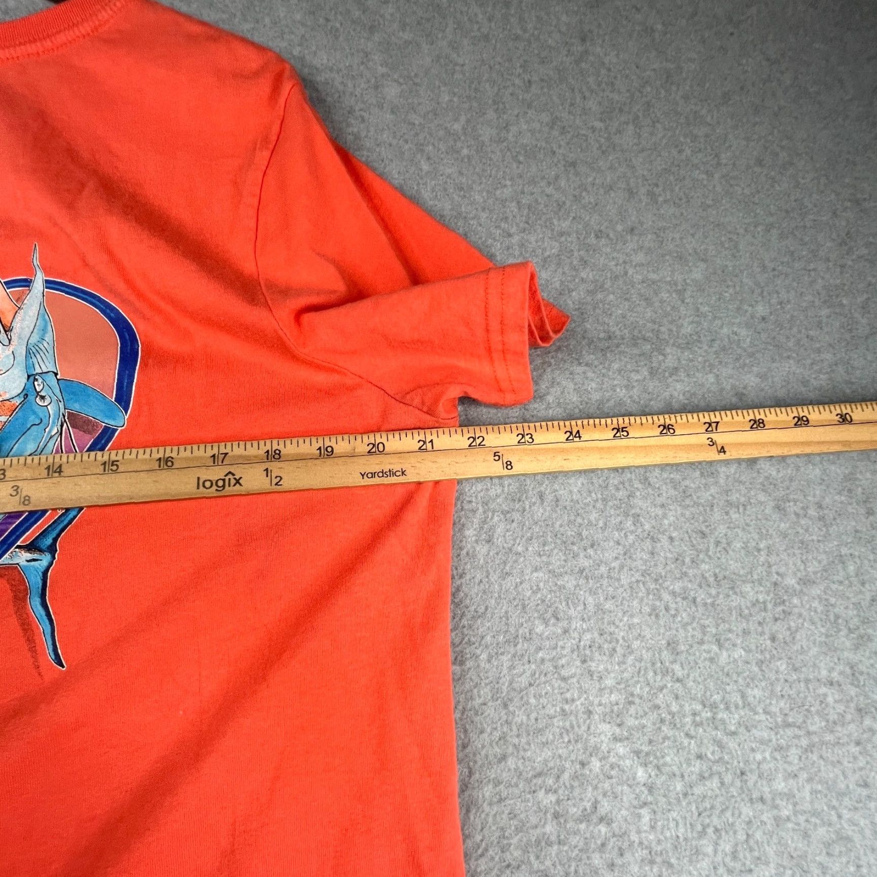Guy Harvey Guy Harvey T Shirt Womens XL Orange Heart Fish Graphic Print Casual Ladies Size XL / US 12-14 / IT 48-50 - 7 Thumbnail