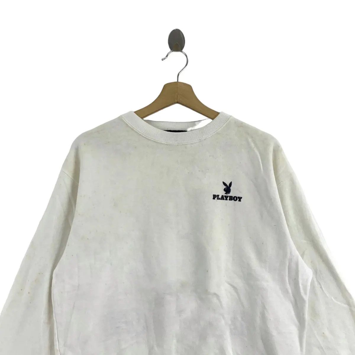 Playboy Vtg PLAYBOY MAGAZINE Rabbit Bunny Reggae Ringer Sweatshirt Size M / US 6-8 / IT 42-44 - 2 Thumbnail