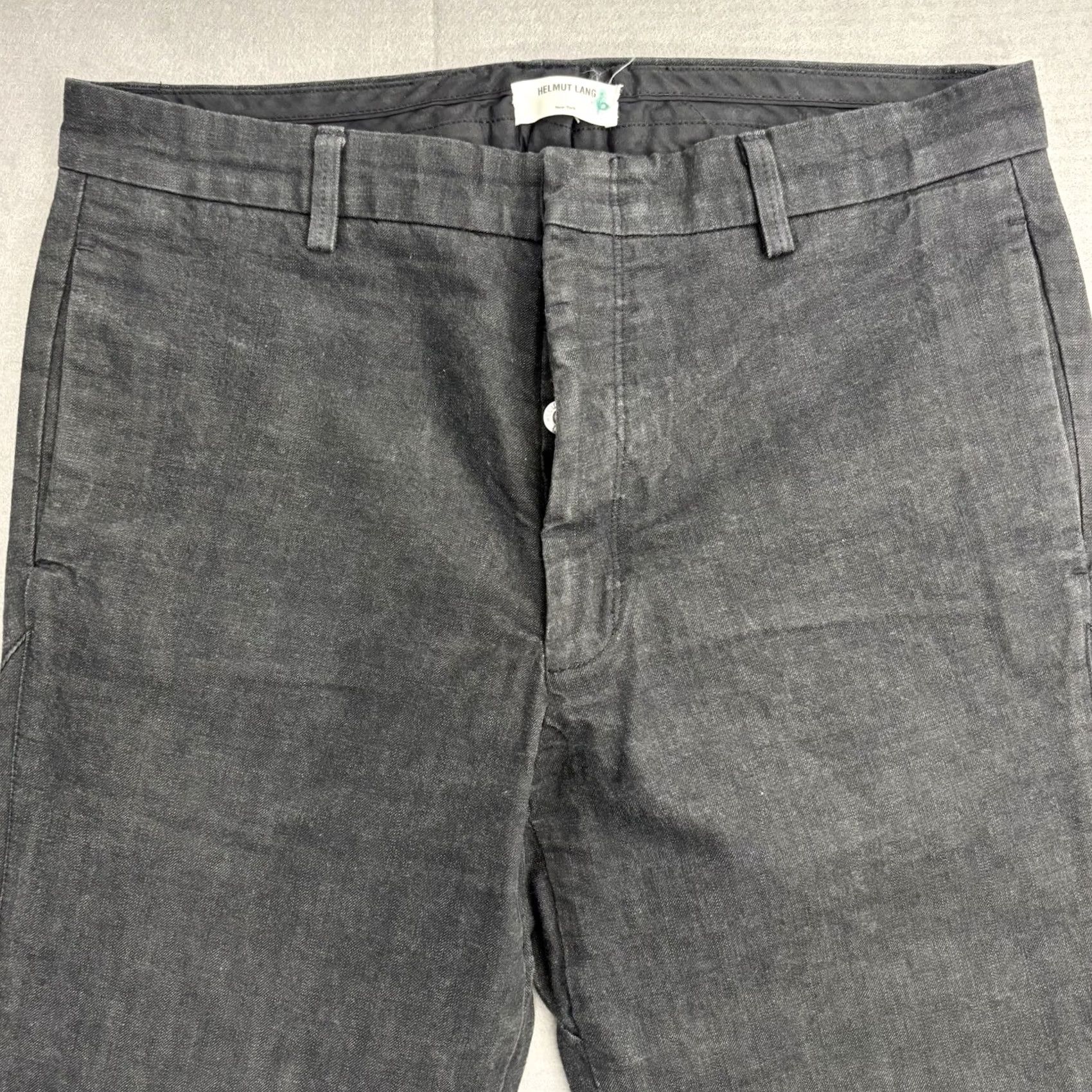 Helmut Lang VINTAGE HELMUT LANG Pants Mens 34x33 Black Cotton Twill Archive Straight Leg Casual Size US 34 / EU 50 - 2 Thumbnail