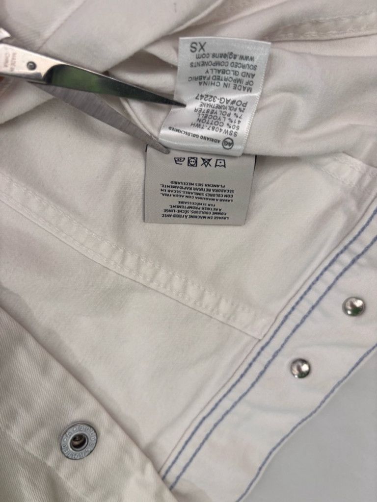 AG Adriano Goldschmied Women's AG Adriano Goldschmied Denim Jacket XS White Size XXS / US 00 / IT 34 - 11 Thumbnail