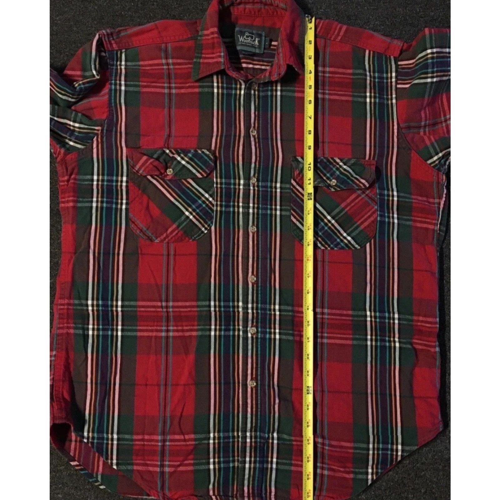 Vintage VINTAGE Woolrich Shirt L USA Plaid Flannel 90s 80s Red Cotton Long Sleeve Button-Up Men Size US L / EU 52-54 / 3 - 5 Thumbnail