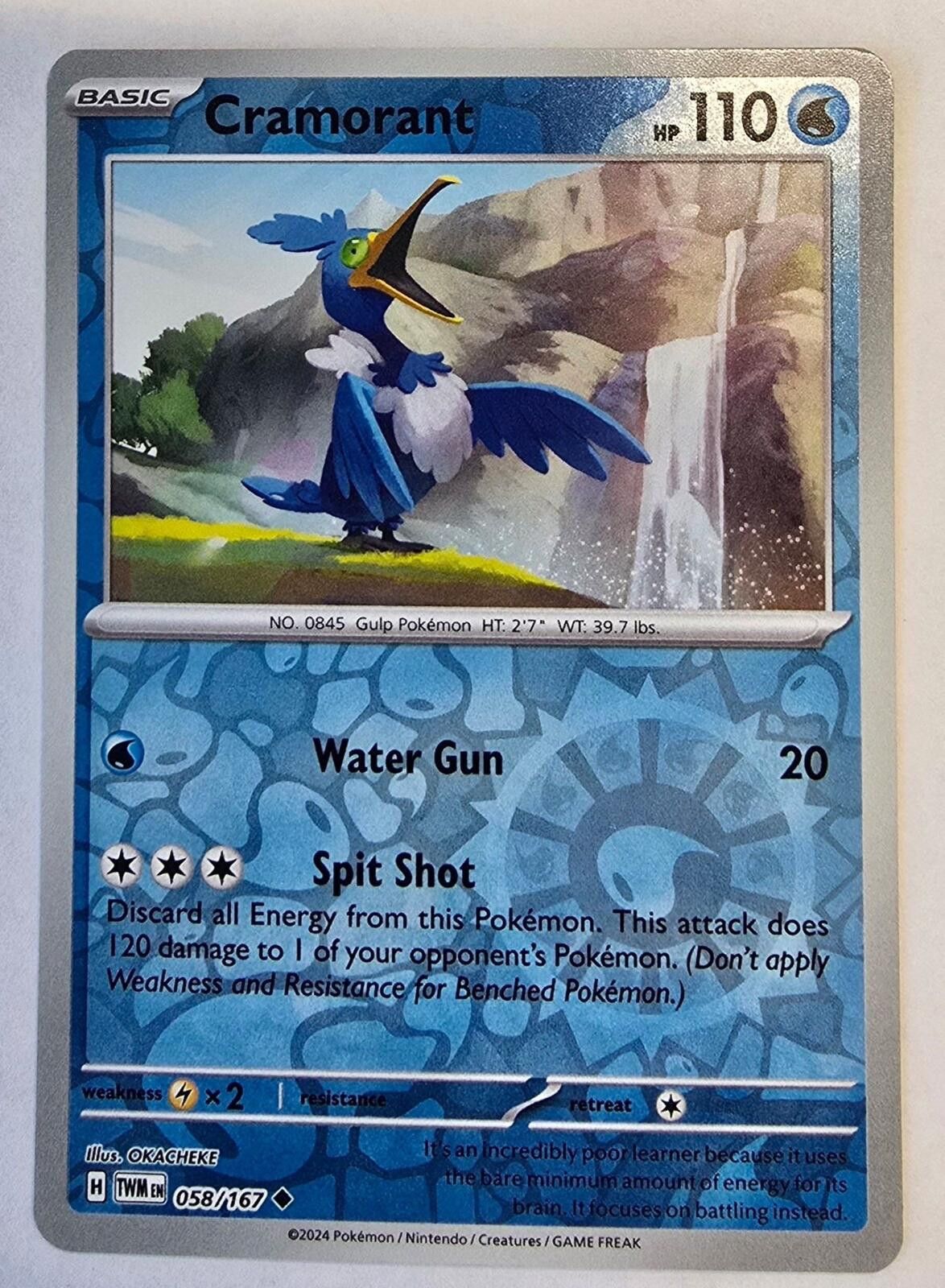 Pokemon Cramorant #058/167 Size ONE SIZE - 1 Thumbnail