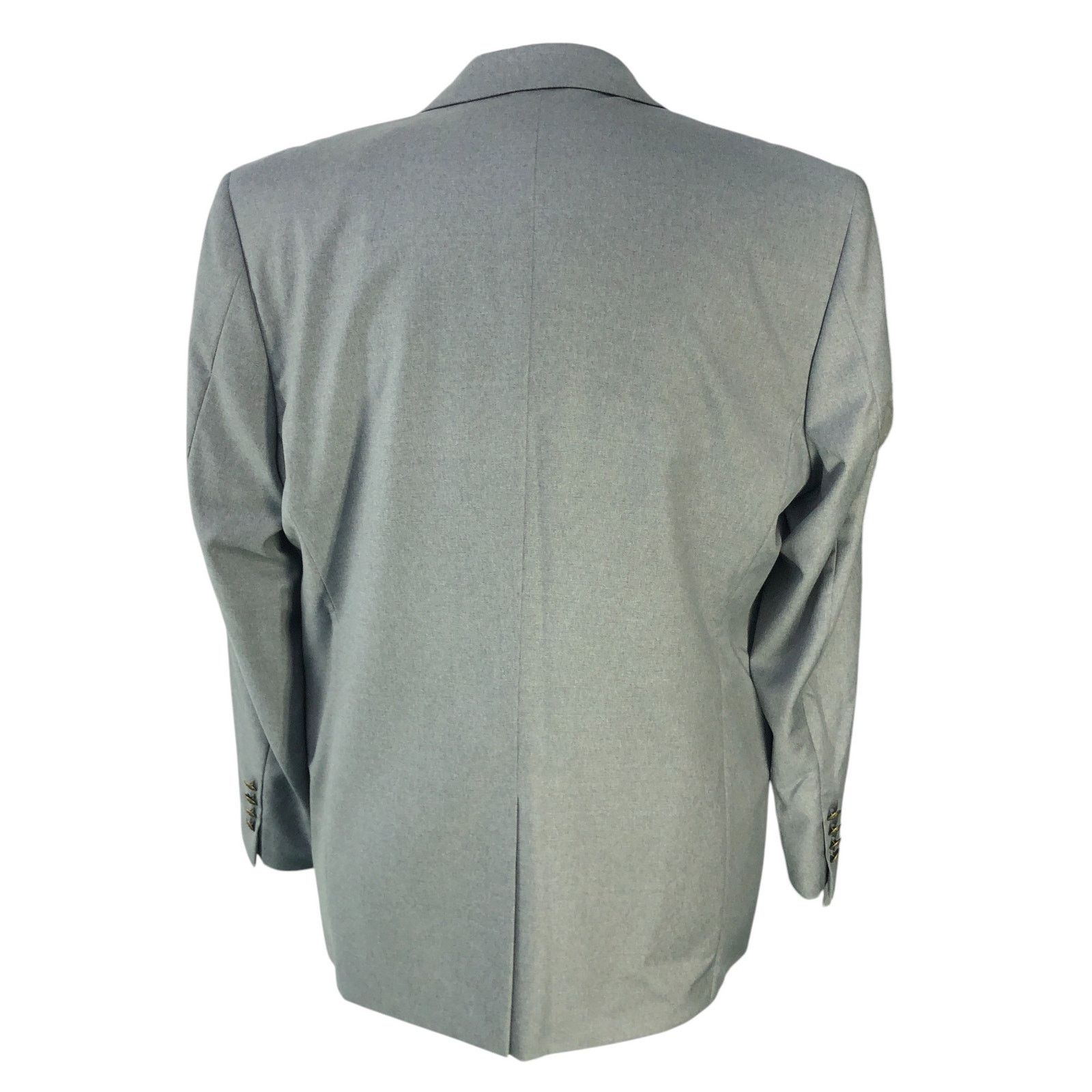 Paul Fredrick Paul Fredrick Size 42S Blazer Sport Coat Gray Brass Buttons Size 42S - 9 Thumbnail