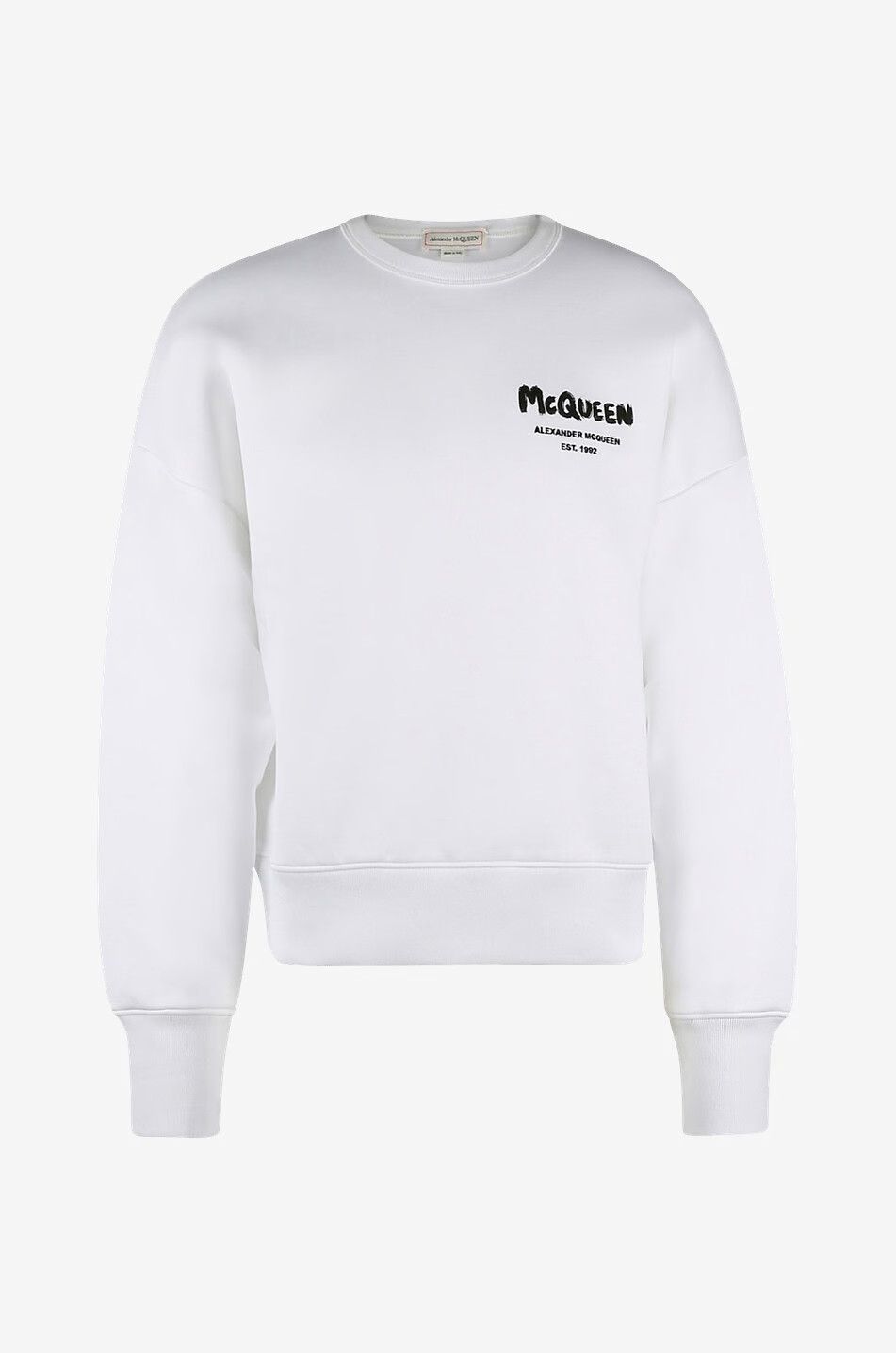 Alexander McQueen o1y0325 Sweatshirt in White Size L / US 10 / IT 46 - 1 Thumbnail