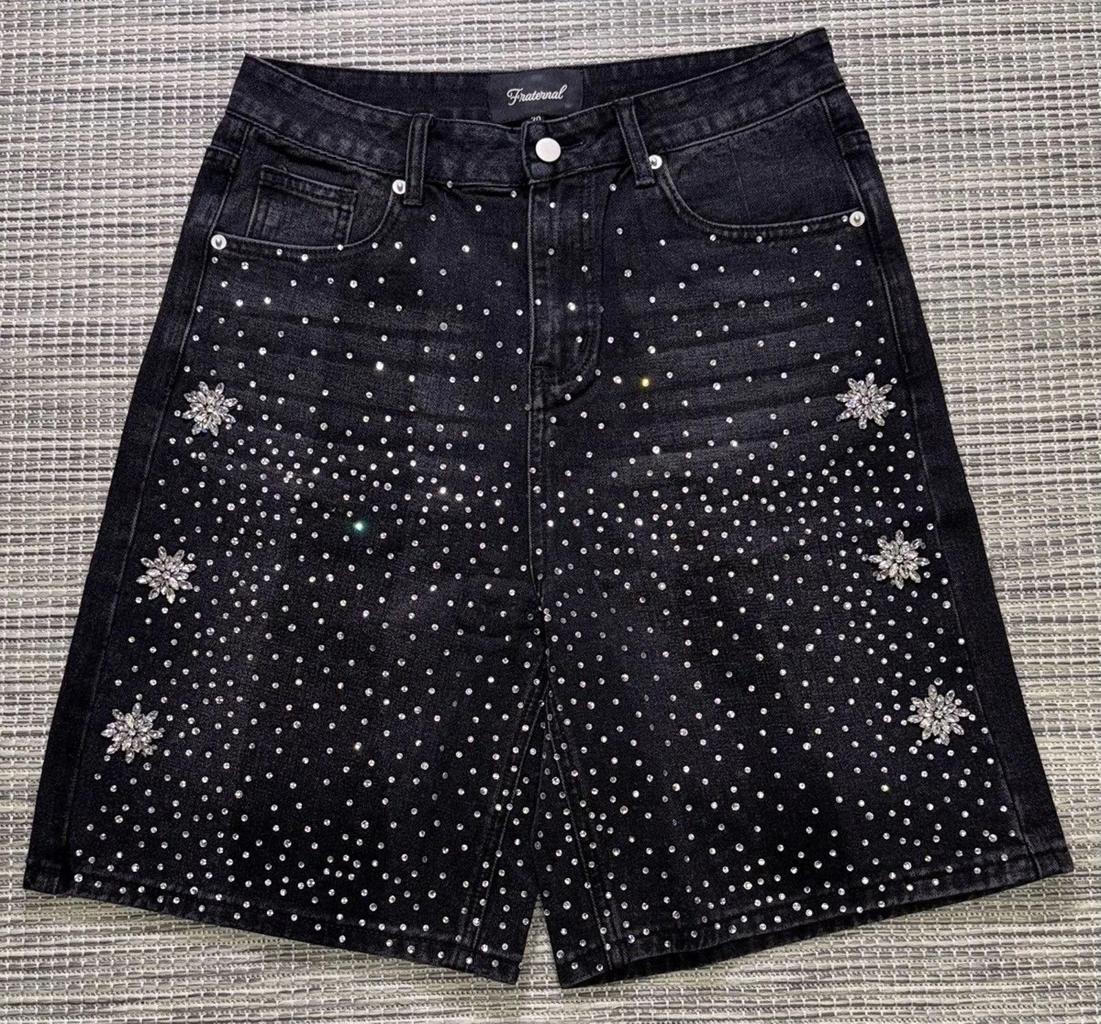 Other Fraternal Washed Black Astro Jorts Size US 34 / EU 50 - 1 Thumbnail