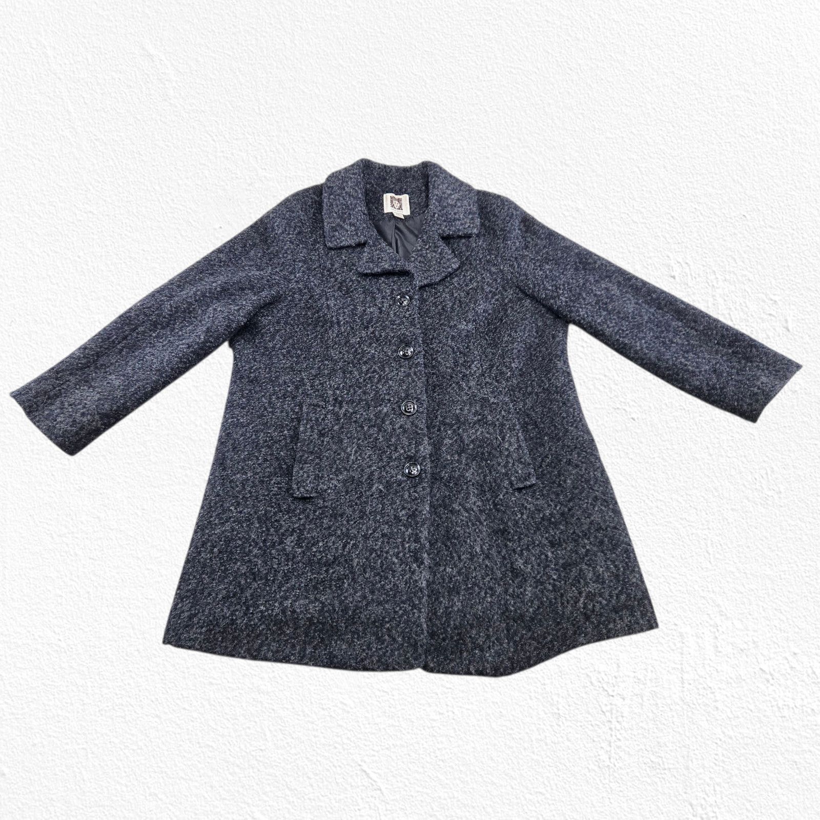 Anne Klein Y2K Anne Klein Charcoal Gray Wool Blend Peacoat Size XXL Size XXL / US 16-18 / IT 52-54 - 4 Thumbnail