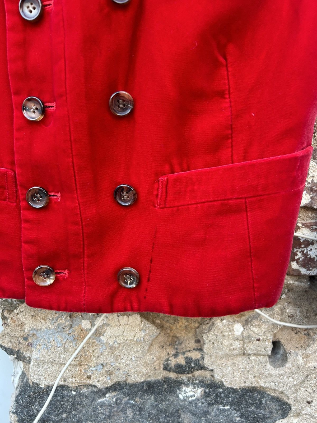 Comme des Garcons Homme Plus FW07 Velvet Double Breasted Waistcoat Size US S / EU 44-46 / 1 - 3 Thumbnail