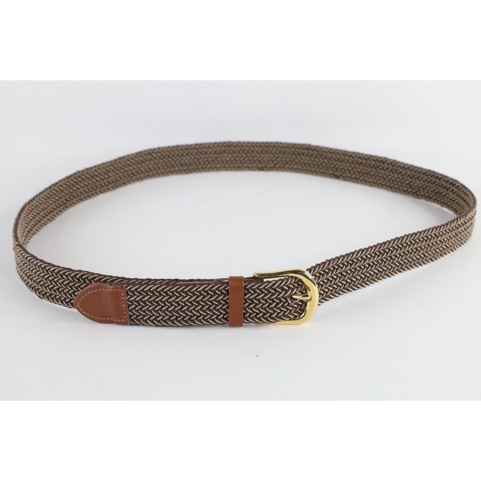 Vintage Deadstock Vintage 90s Streetwear Braided Stretch Belt Brown Size ONE SIZE - 1 Thumbnail