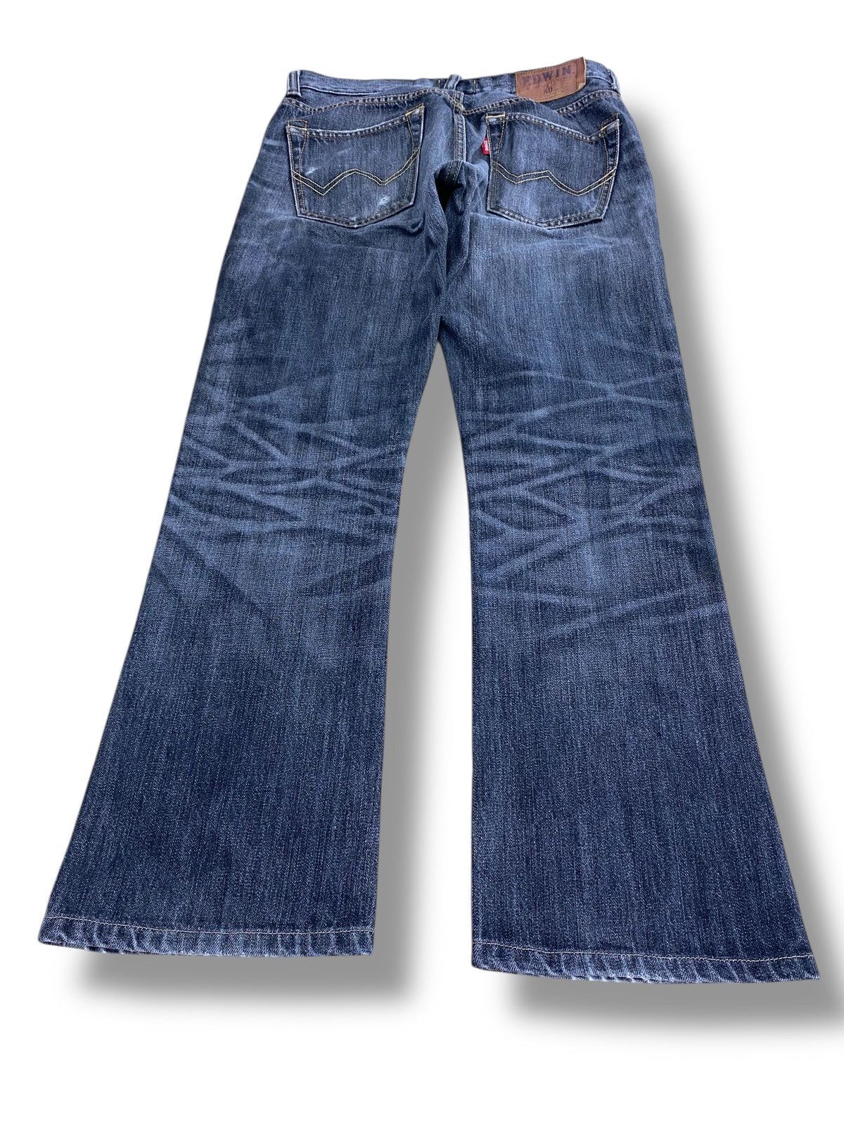 Edwin Vintage Edwin Whiskers Dark Wash Style Loose Jeans Size US 31 - 3 Thumbnail