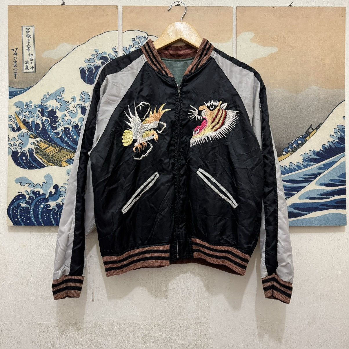 Japanese Brand Vintage 80s Sukajan Jacket CAB Clothing Korea Tour Para-Dice Size US S / EU 44-46 / 1 - 8 Thumbnail