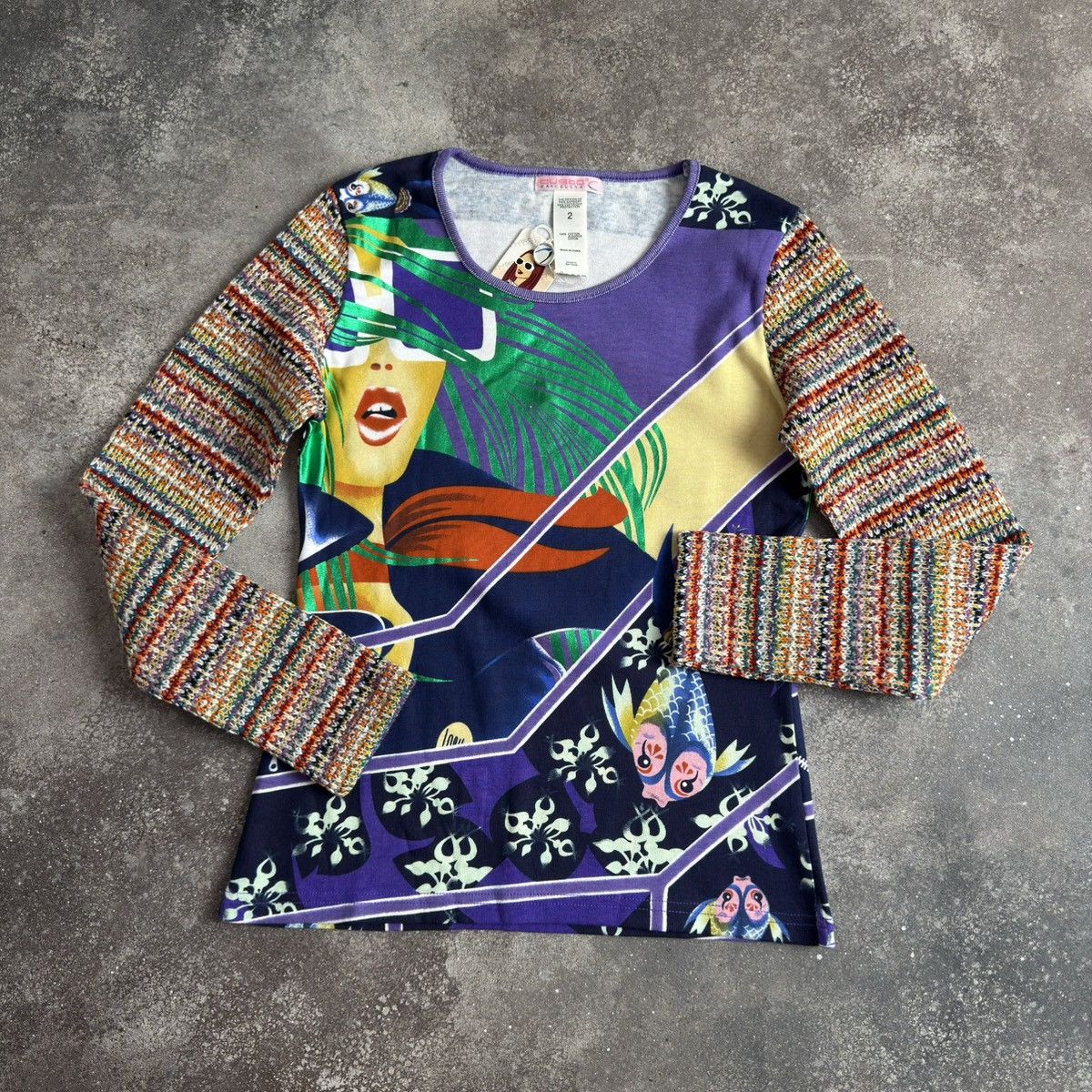 Custo Barcelona Custo Barcelona Long Sleeve Top (Jean Paul Gaultier style) Size M / US 6-8 / IT 42-44 - 2 Thumbnail