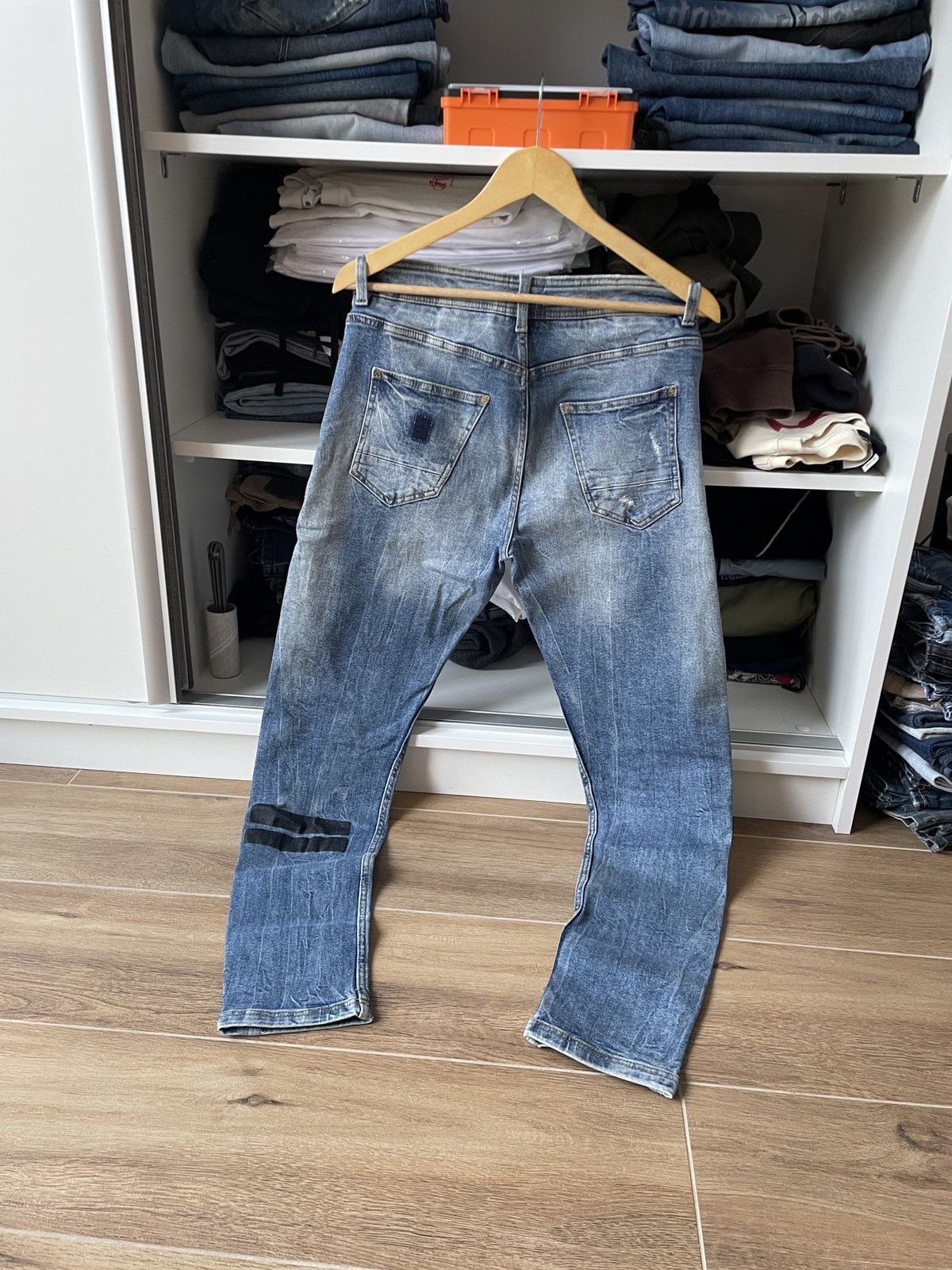 If Six Was Nine Distressed Ripped Skinny Slim Faded Washed Denim Jeans Drip Size US 30 / EU 46 - 5 Thumbnail