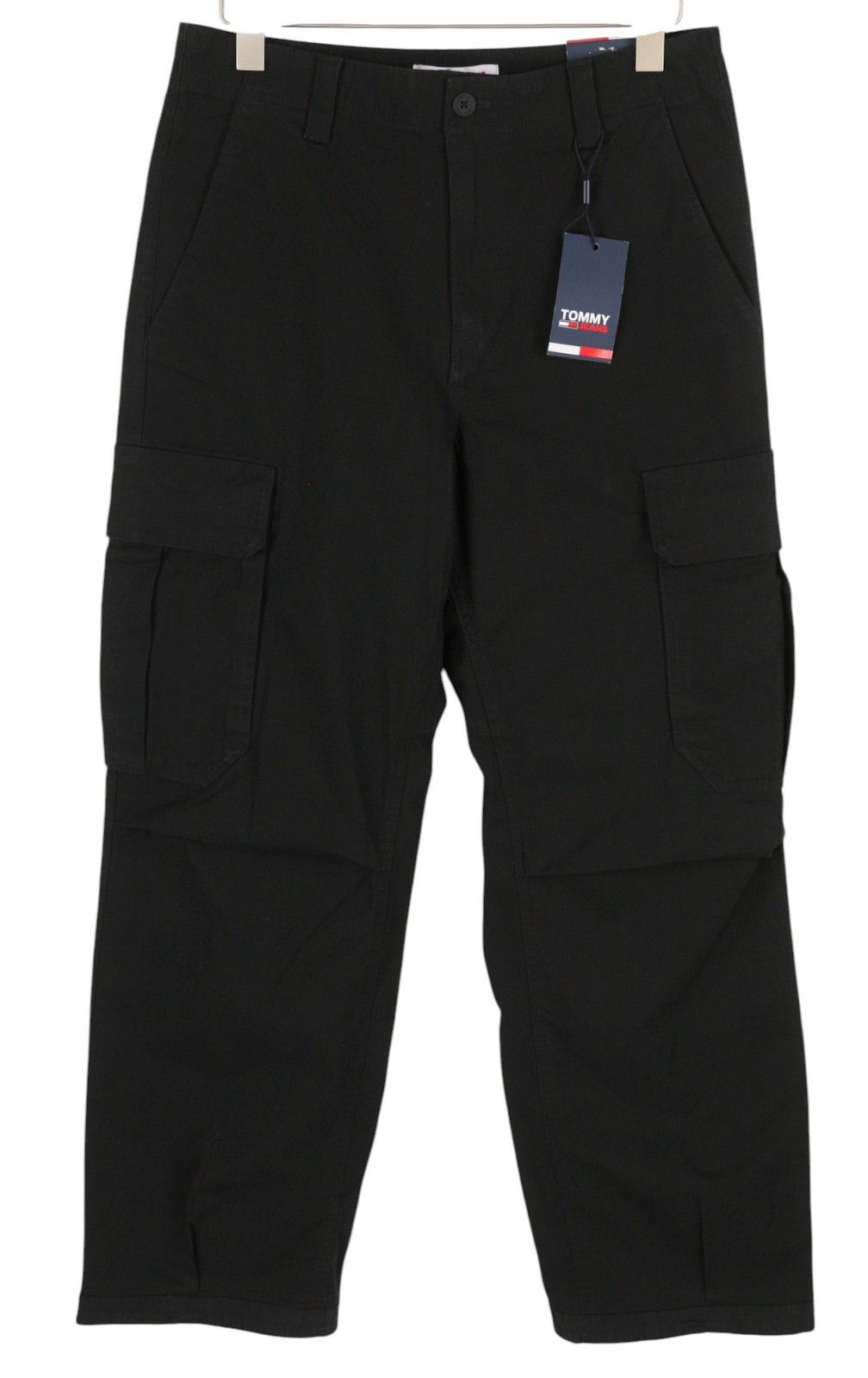 Tommy Hilfiger AIDEN BAGGY CARGO W31/L32 Black Regular Fit Trousers 85134 Size US 31 - 1 Thumbnail
