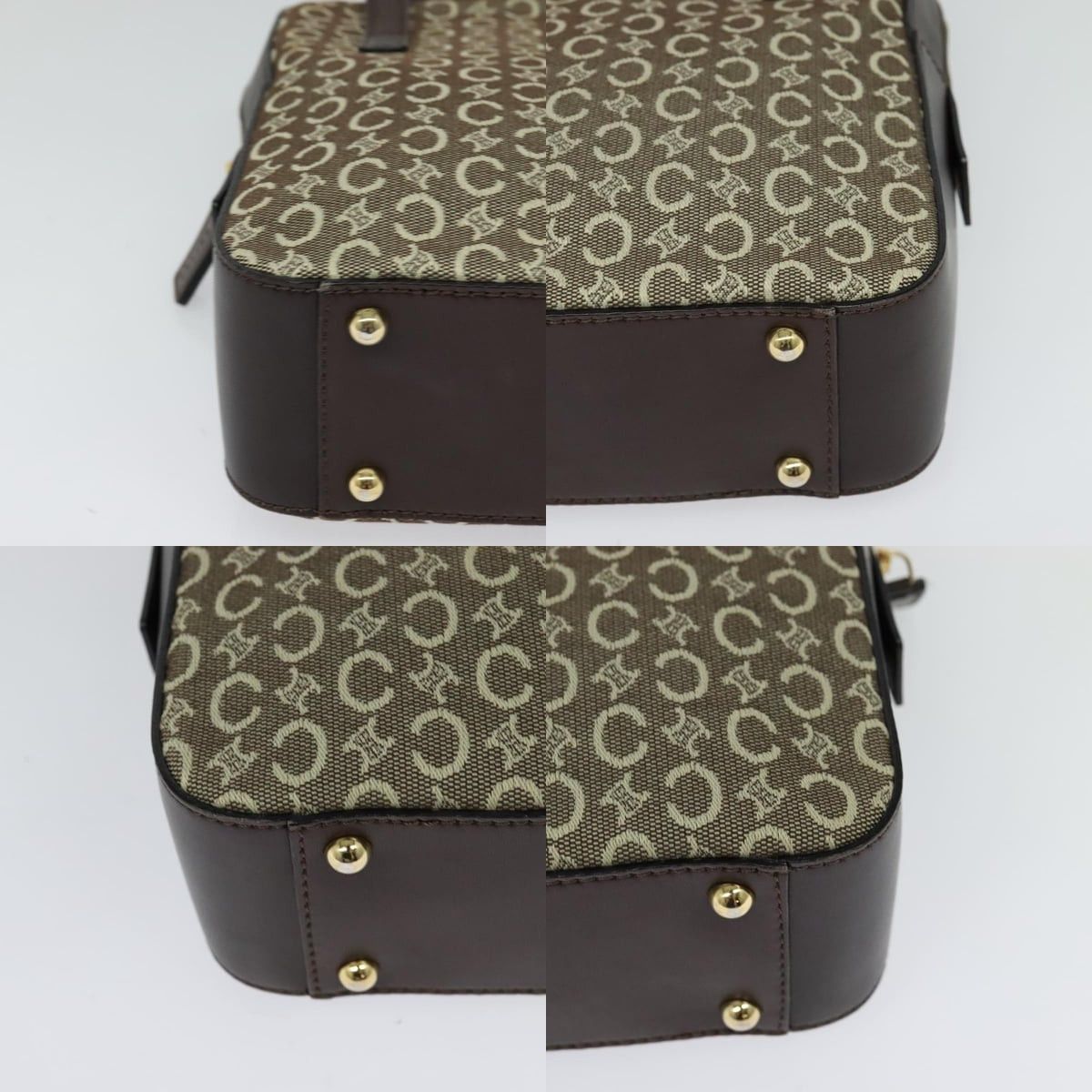 Celine CELINE C Macadam Canvas Hand Bag Beige Gold Size ONE SIZE - 10 Thumbnail
