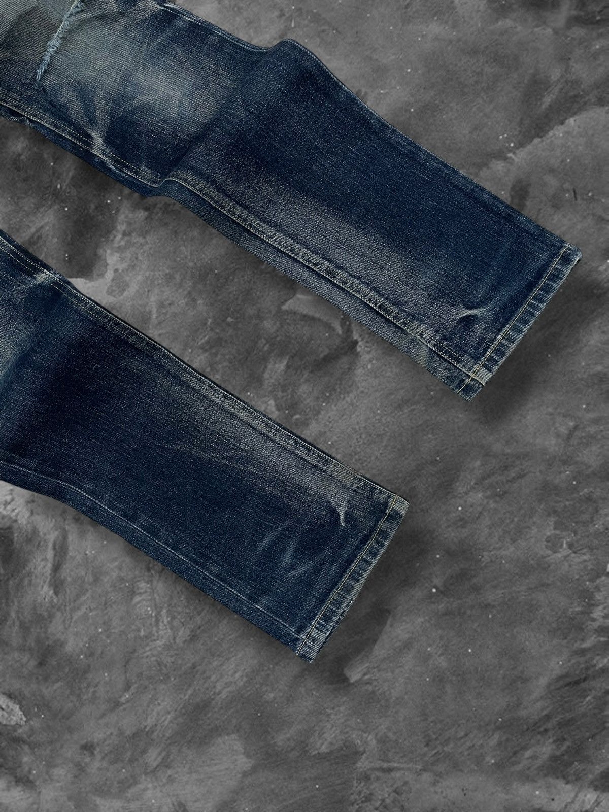 Michel Klein Vintage 1990s Designer Michel Klein Raw Distressed Denim Size US 32 / EU 48 - 5 Thumbnail