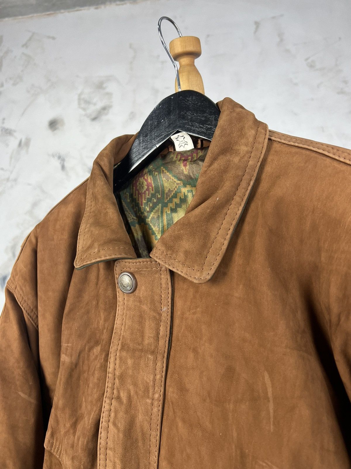 Leather Vintage Leather Bomber Jacket Size S - M Size US S / EU 44-46 / 1 - 5 Thumbnail