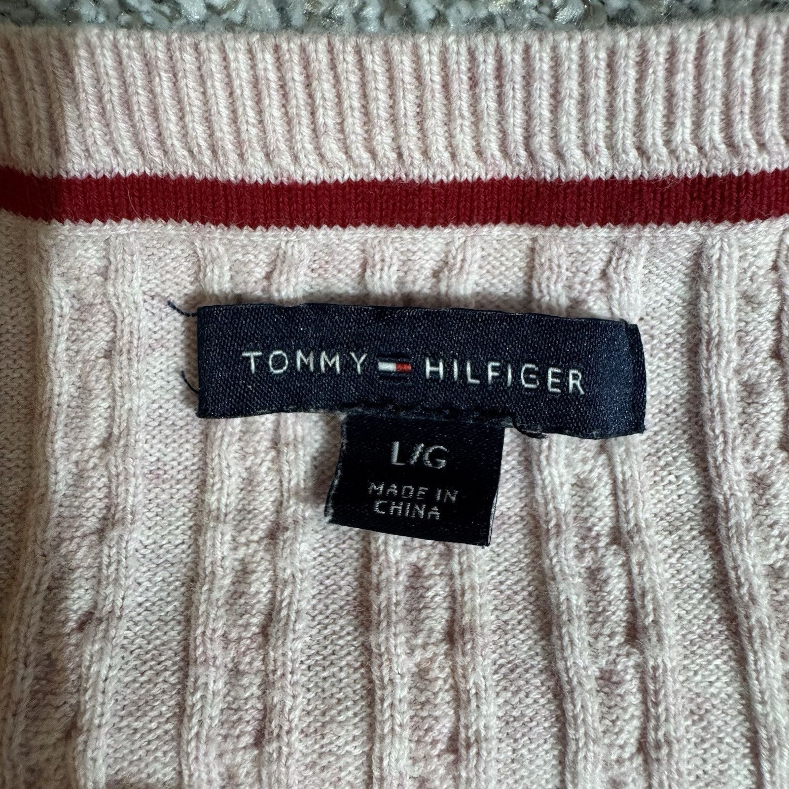 Tommy Hilfiger Tommy Hilfiger Sweater Women L Preppy Cable Knit Academia Size L / US 10 / IT 46 - 5 Thumbnail