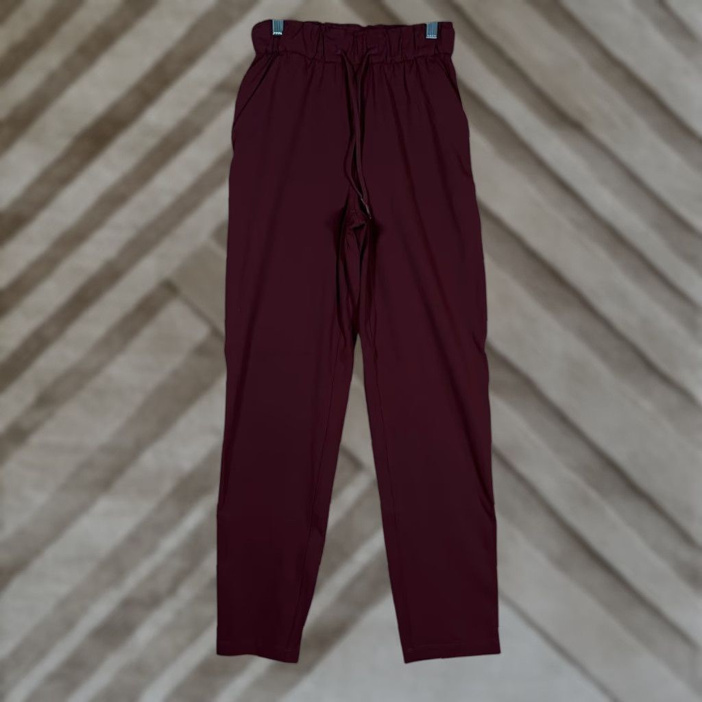 Lululemon Lululemon Womens Pants Maroon High Rise Pull On Drawstring Super Soft Stretch 2 Size 42" / US 20 - 1 Thumbnail