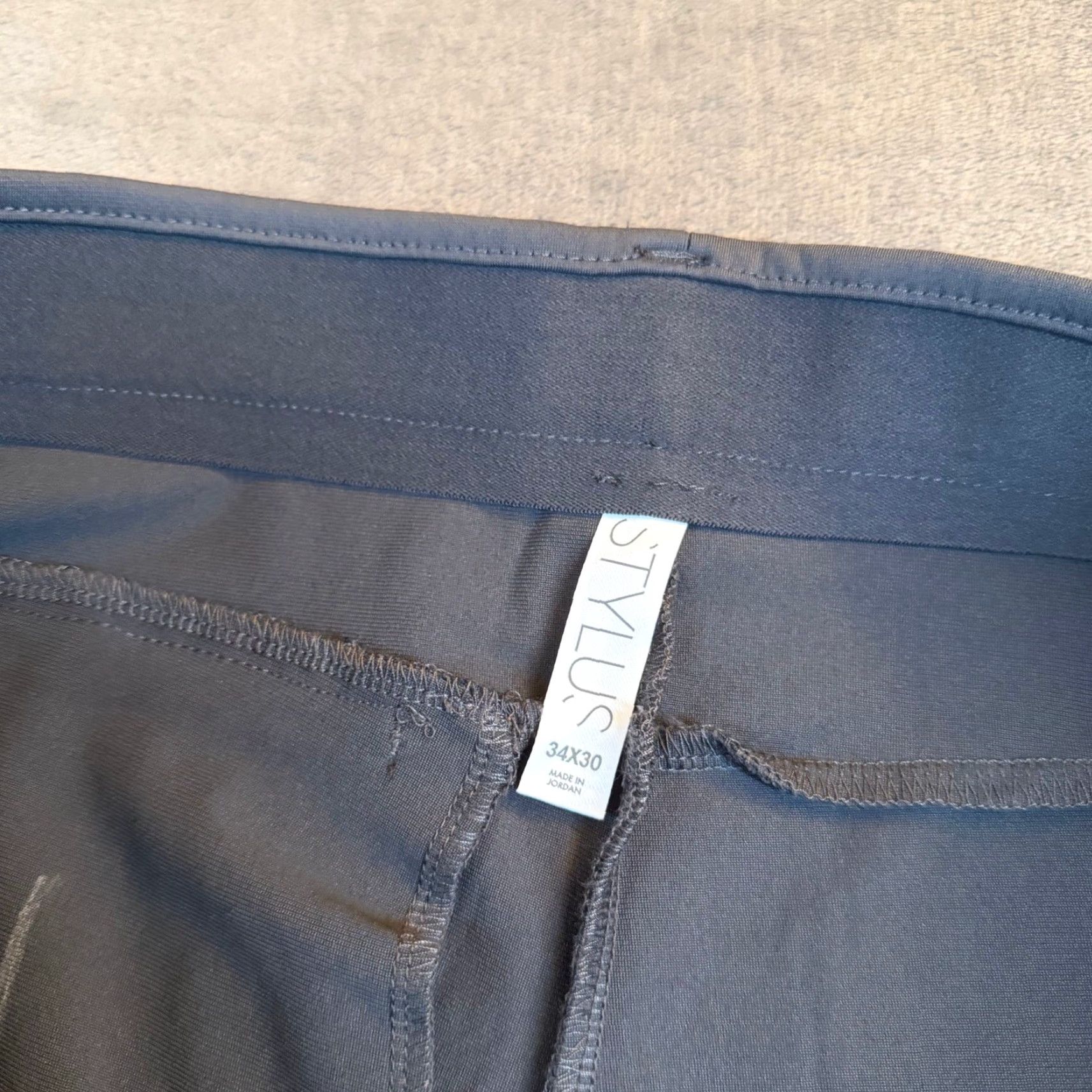 Vintage Stylus Mens Chino Pants Slim Fit Quick Dry Stretch Charcoal 34x30 Workwear Casual Flat Front Button Zip Pants Size US 34 / EU 50 - 7 Thumbnail