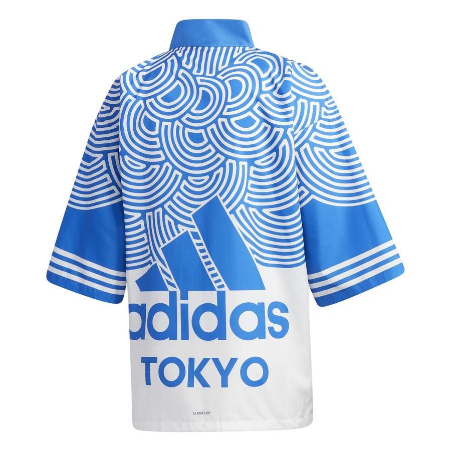 image of Adidas Tokyo X Hirocoledge Takahashi Hiroko Hippi Jacket in Blue/White, Men's (Size Large)