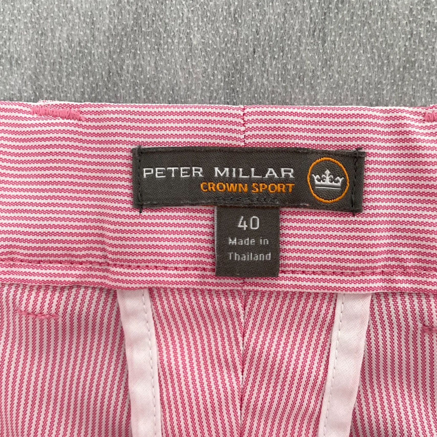 Peter Millar Peter Millar Crown Chino Golf Adult Shorts Mens 40 Pink Striped Pockets Sport Size US 40 / EU 56 - 4 Thumbnail