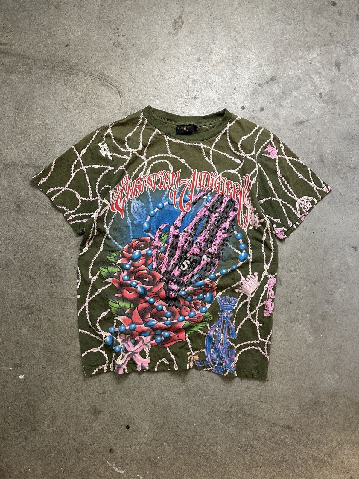 Christian Audigier Christian Audigier Rhinestone Hand Tee M/L Size US L / EU 52-54 / 3 - 1 Thumbnail